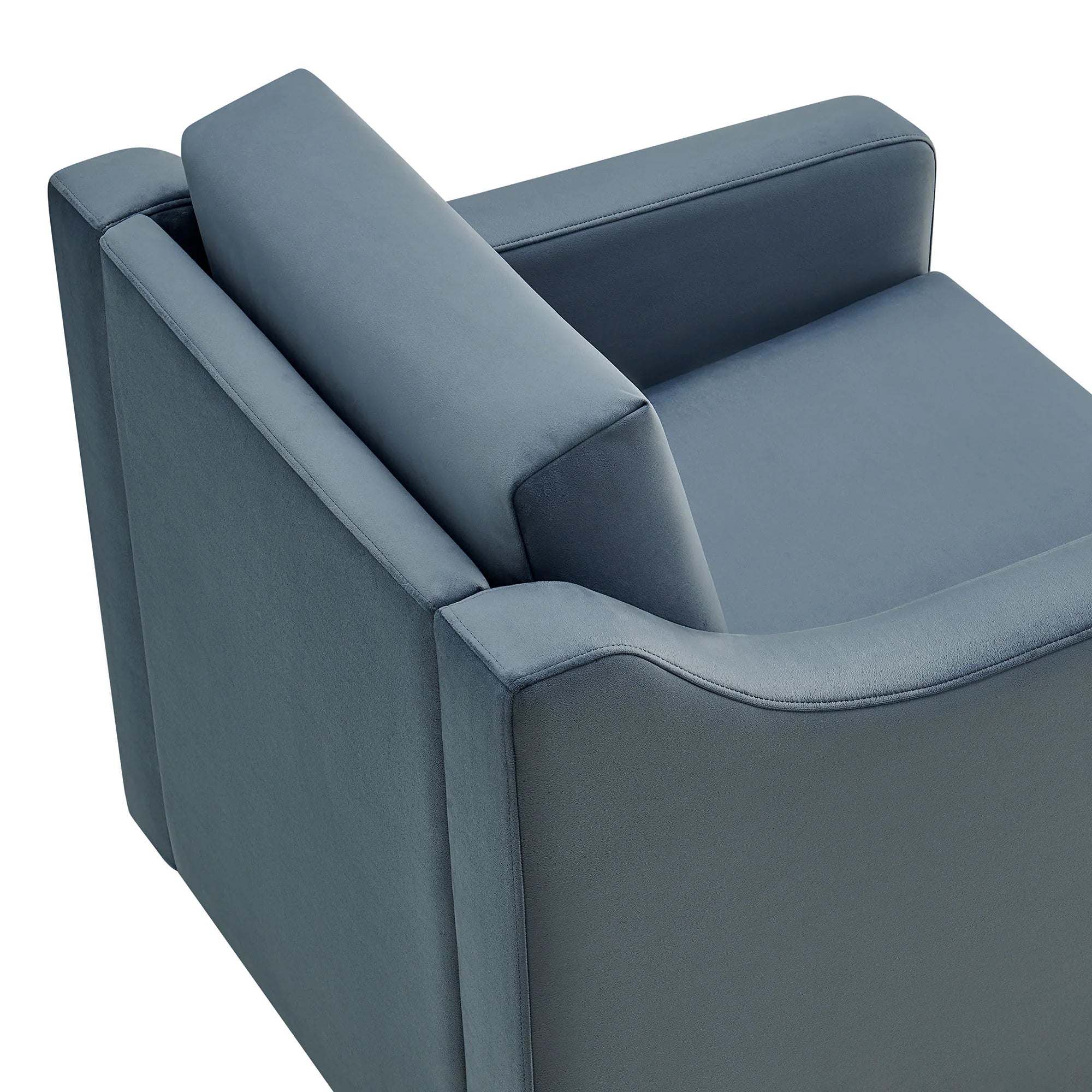 Fauteuil de salon en velours Ponder Performance 
