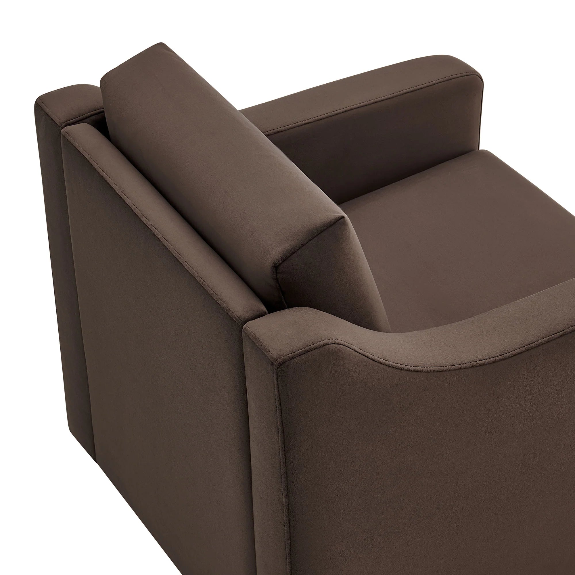 Fauteuil de salon en velours Ponder Performance 