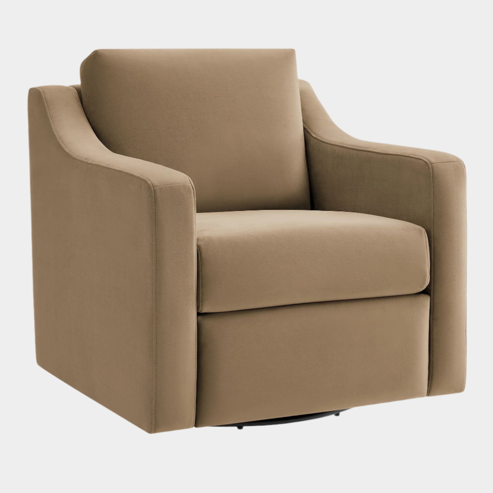 Fauteuil de salon en velours Ponder Performance 