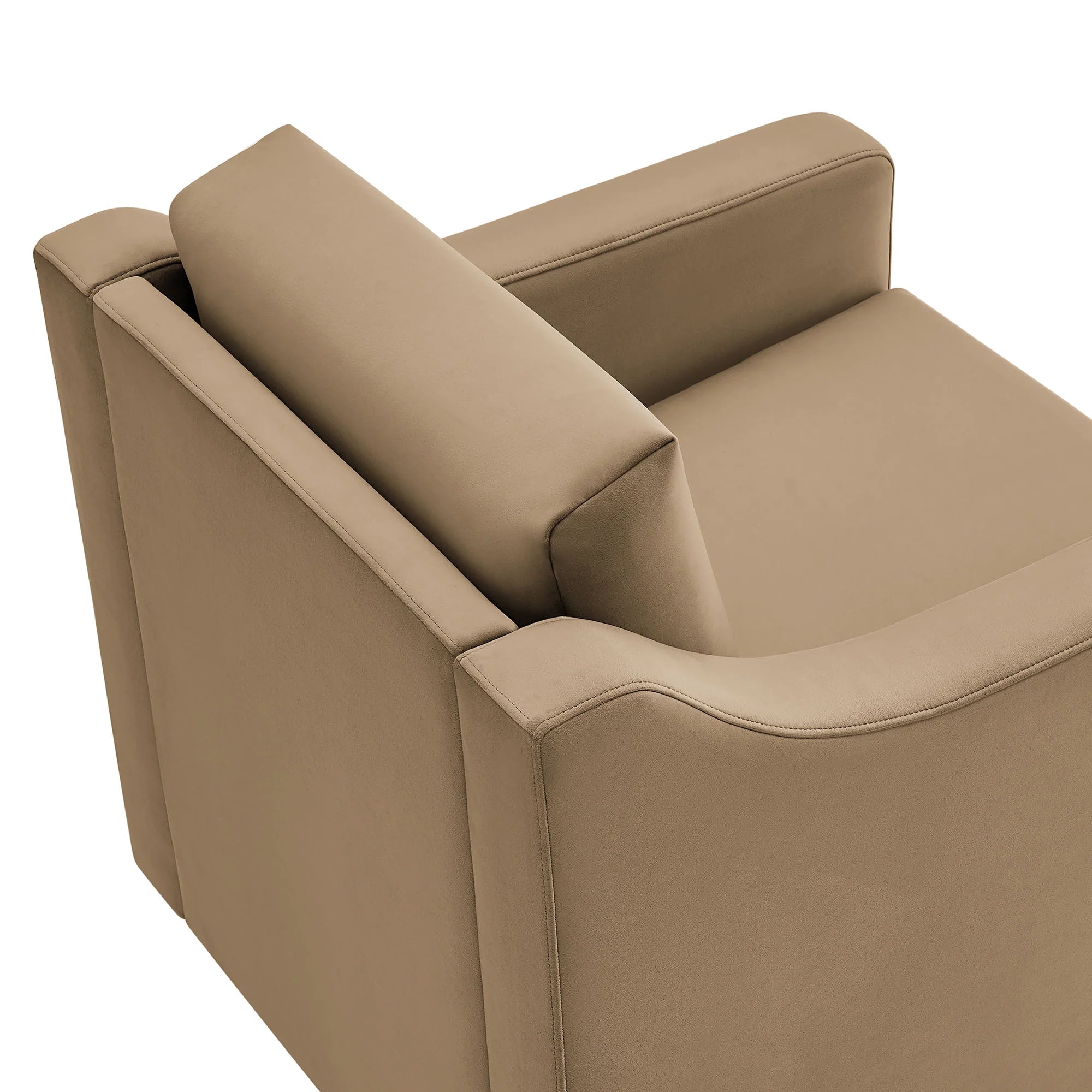 Fauteuil de salon en velours Ponder Performance 