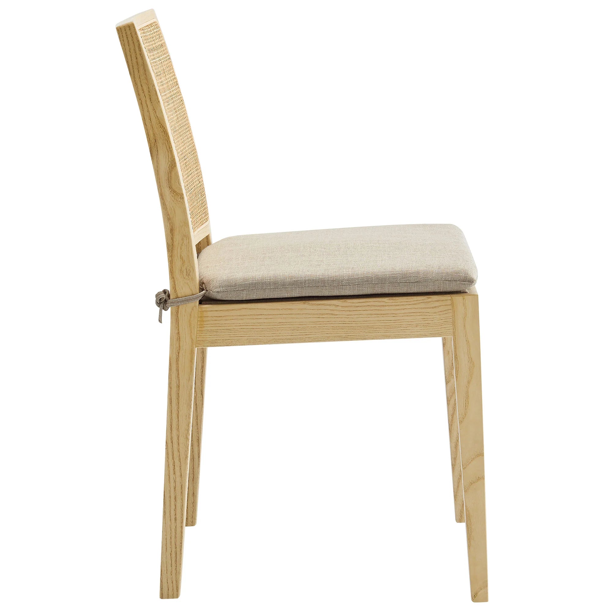 Ovard Wood and Rattan Dining Chair