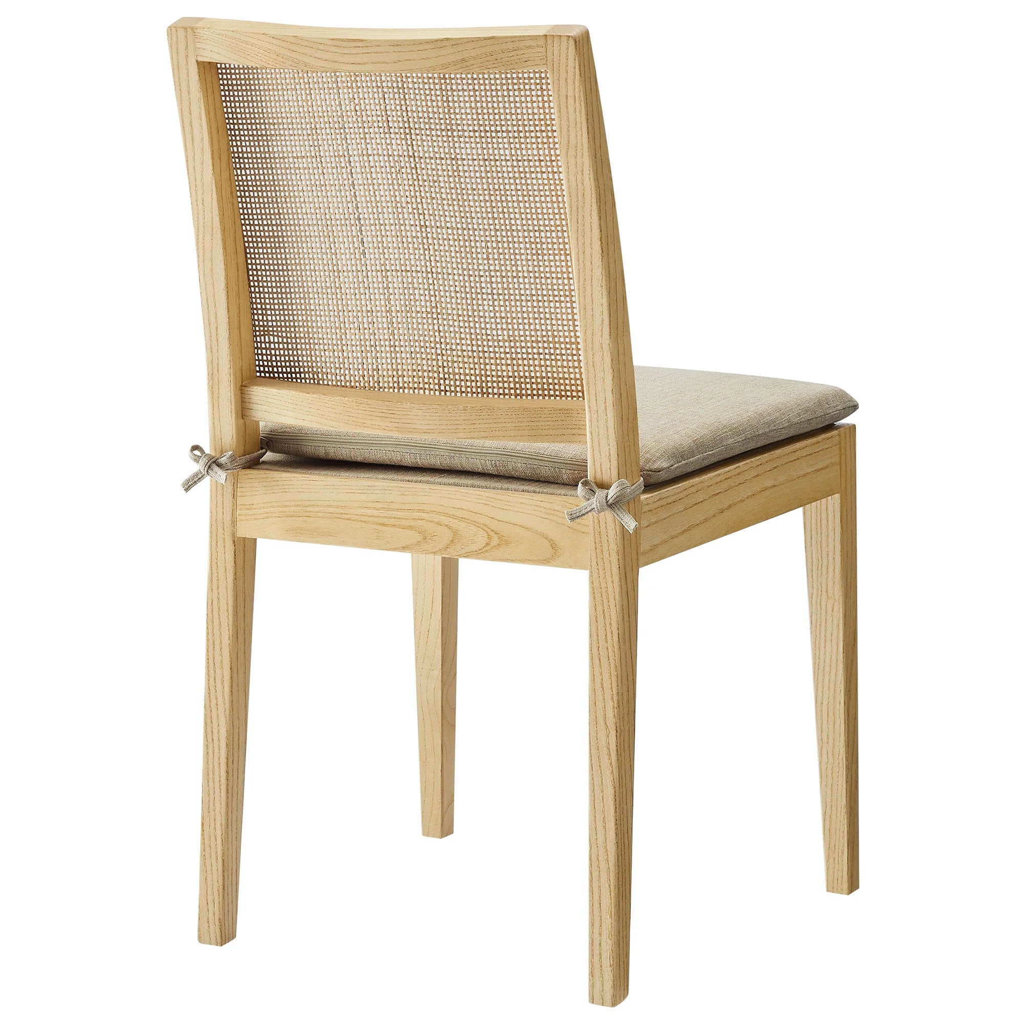 Ovard Wood and Rattan Dining Chair