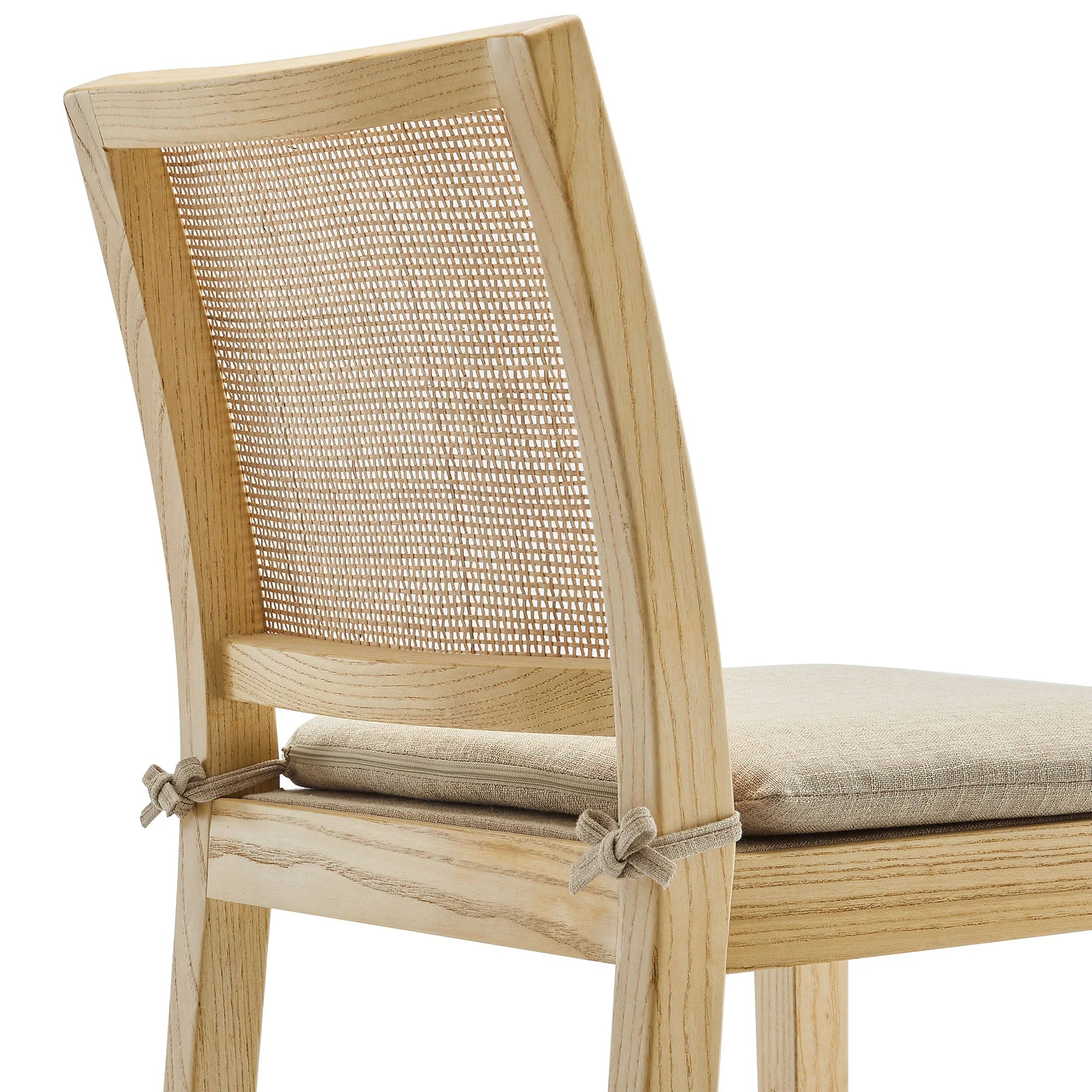 Ovard Wood and Rattan Bar Stool