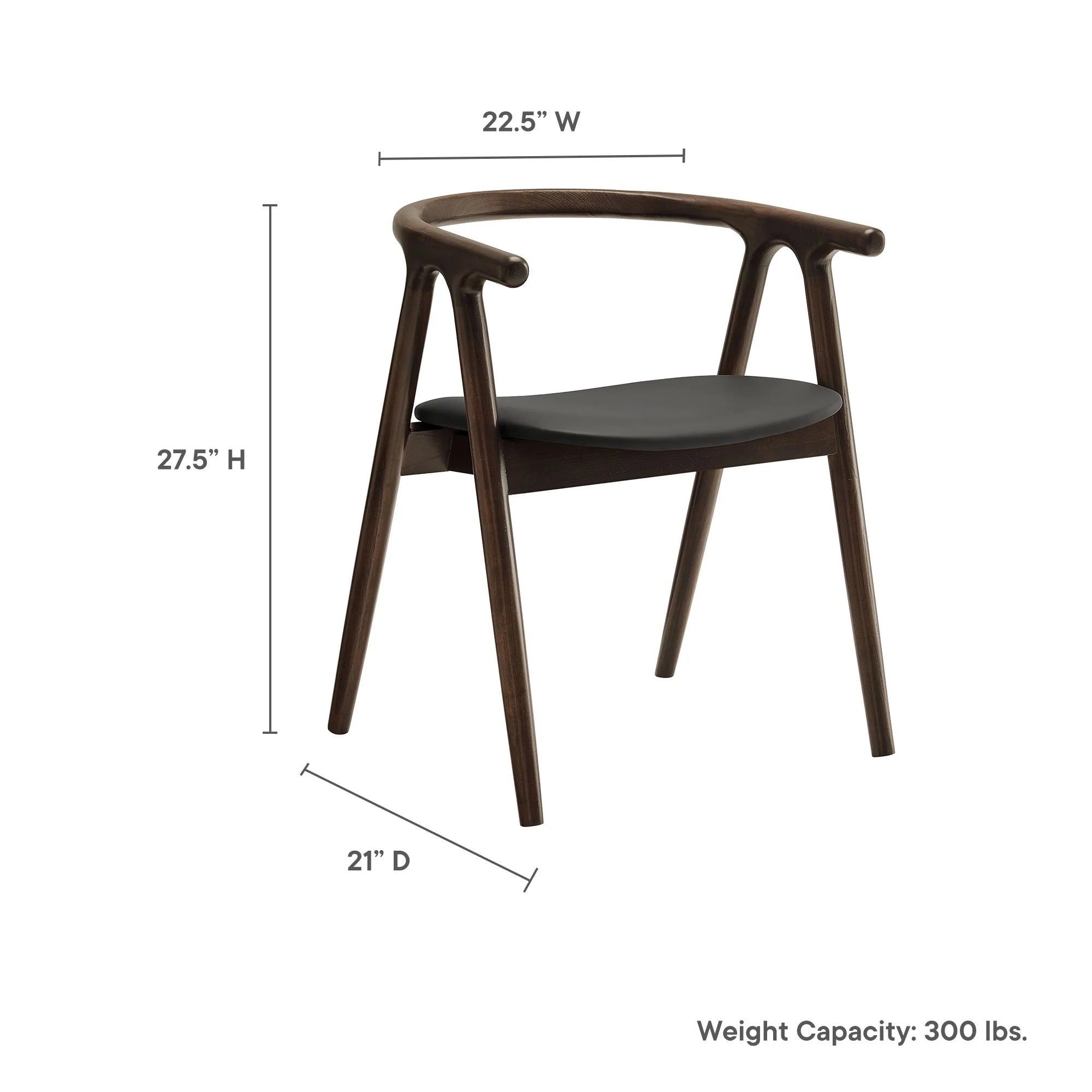 Henry Vegan Leather and Wood Dining Chair