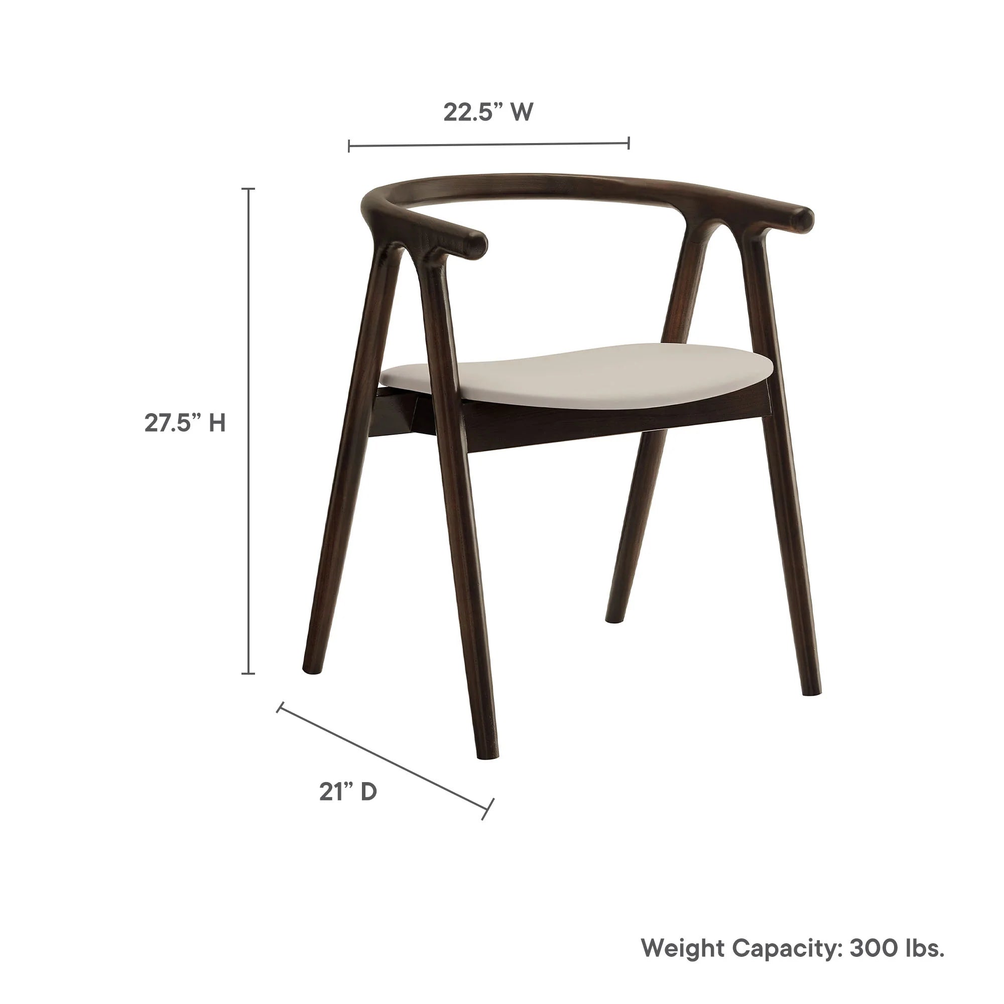 Henry Vegan Leather and Wood Dining Chair