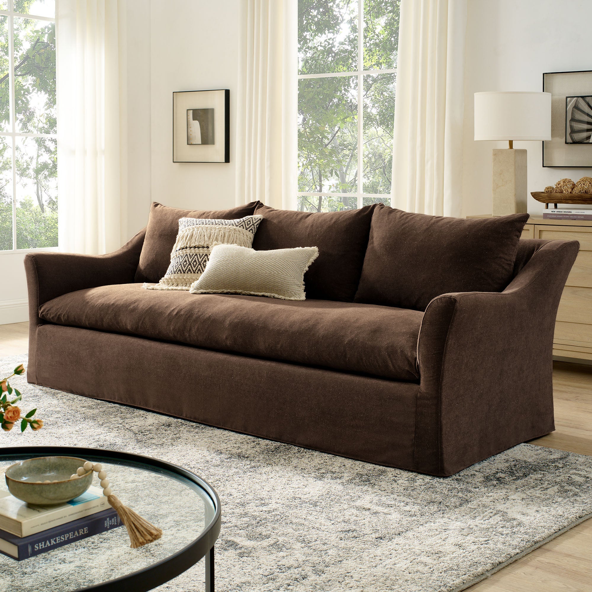 Somerset 92" Linen Blend Sofa