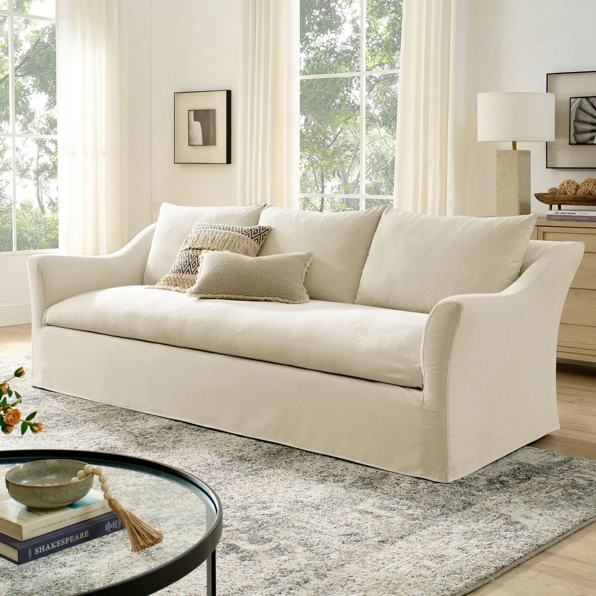 Somerset 92" Linen Blend Sofa
