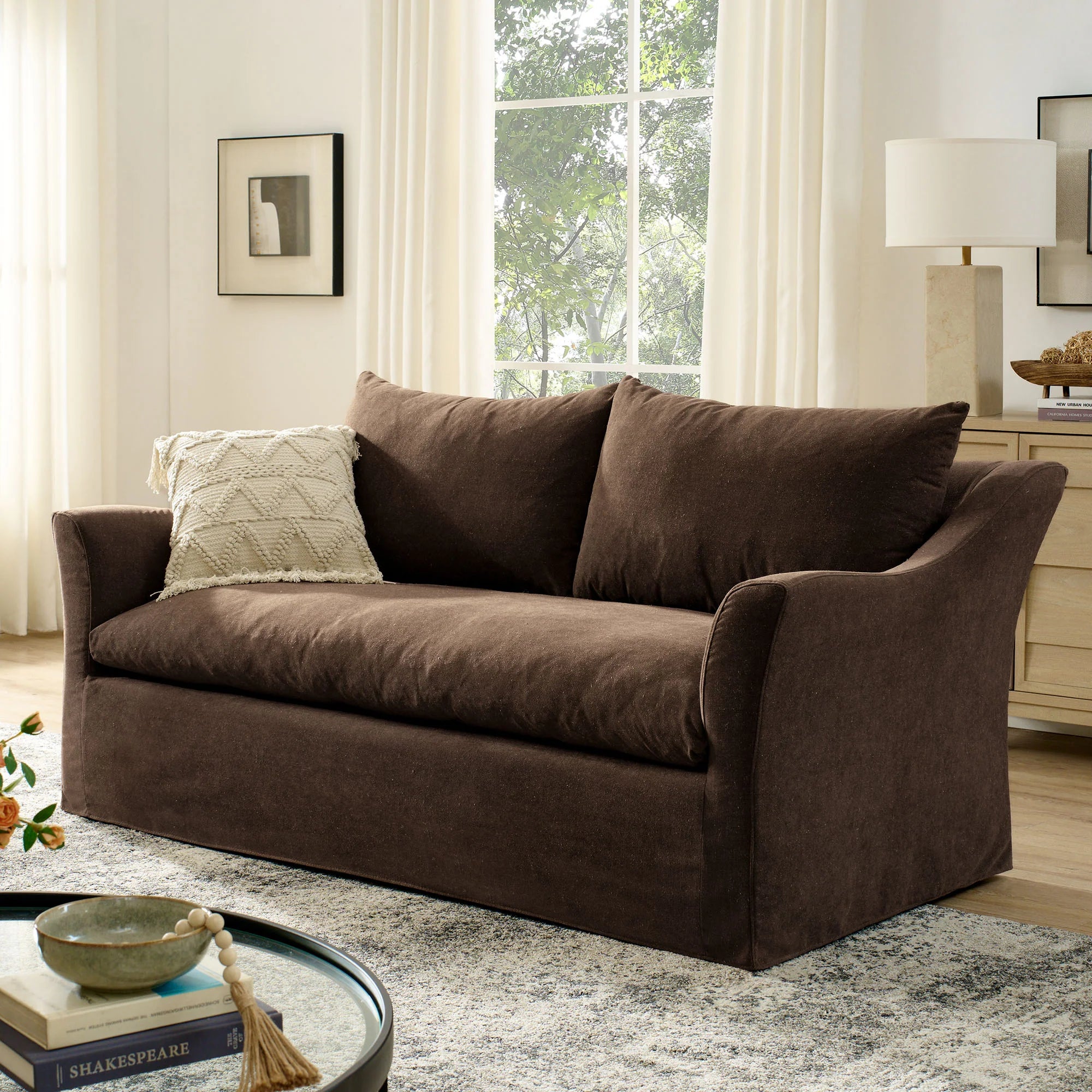 Somerset 70" Linen Blend Loveseat