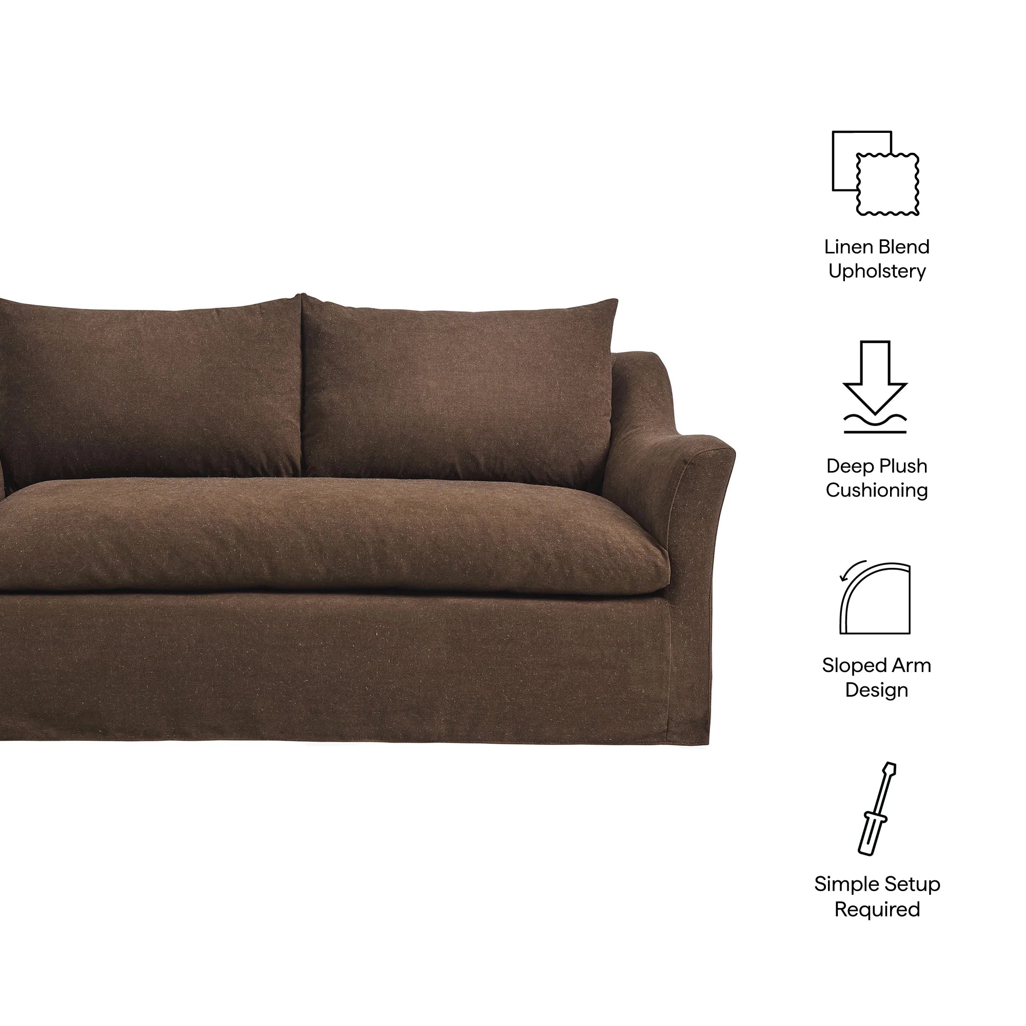 Somerset 70" Linen Blend Loveseat