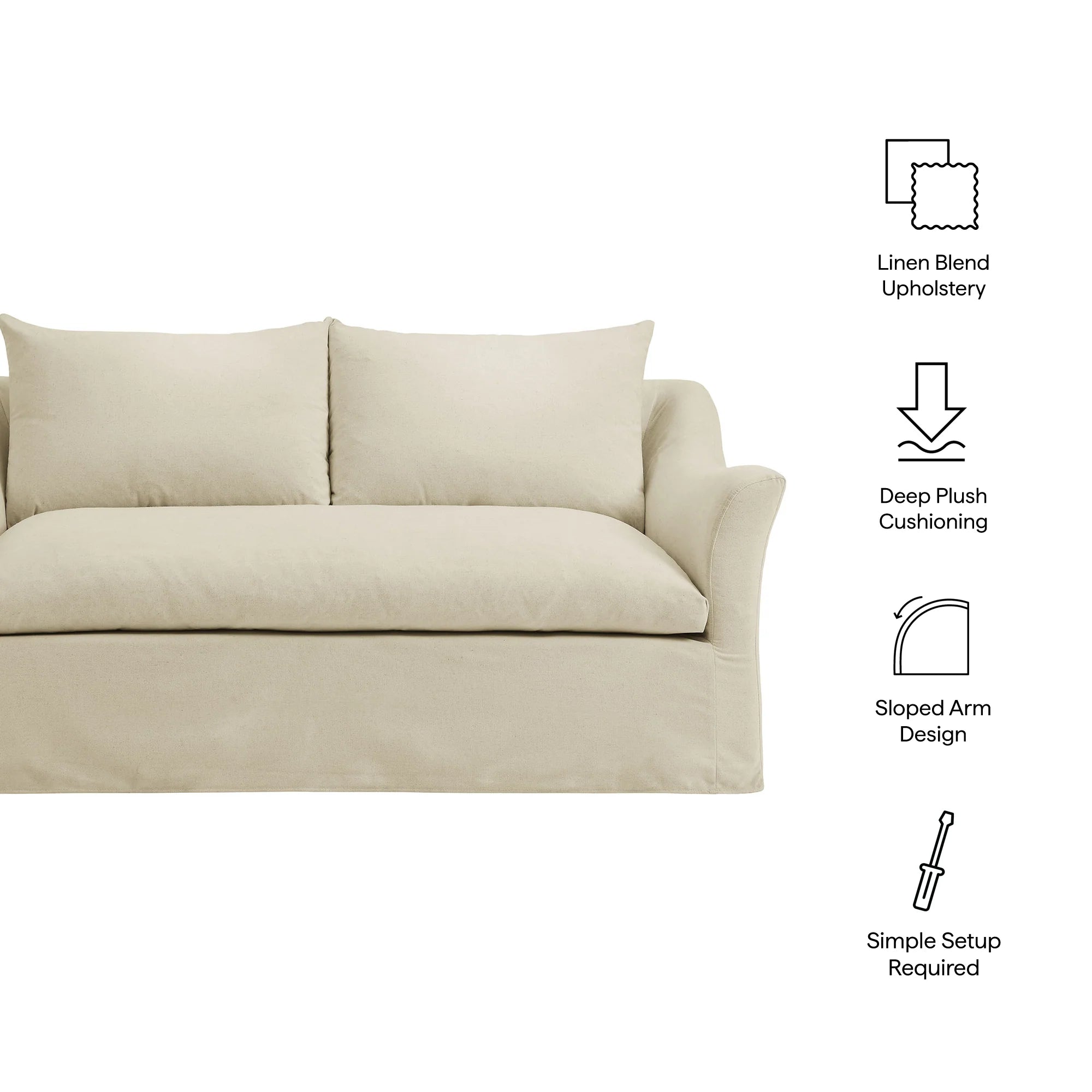 Somerset 70" Linen Blend Loveseat