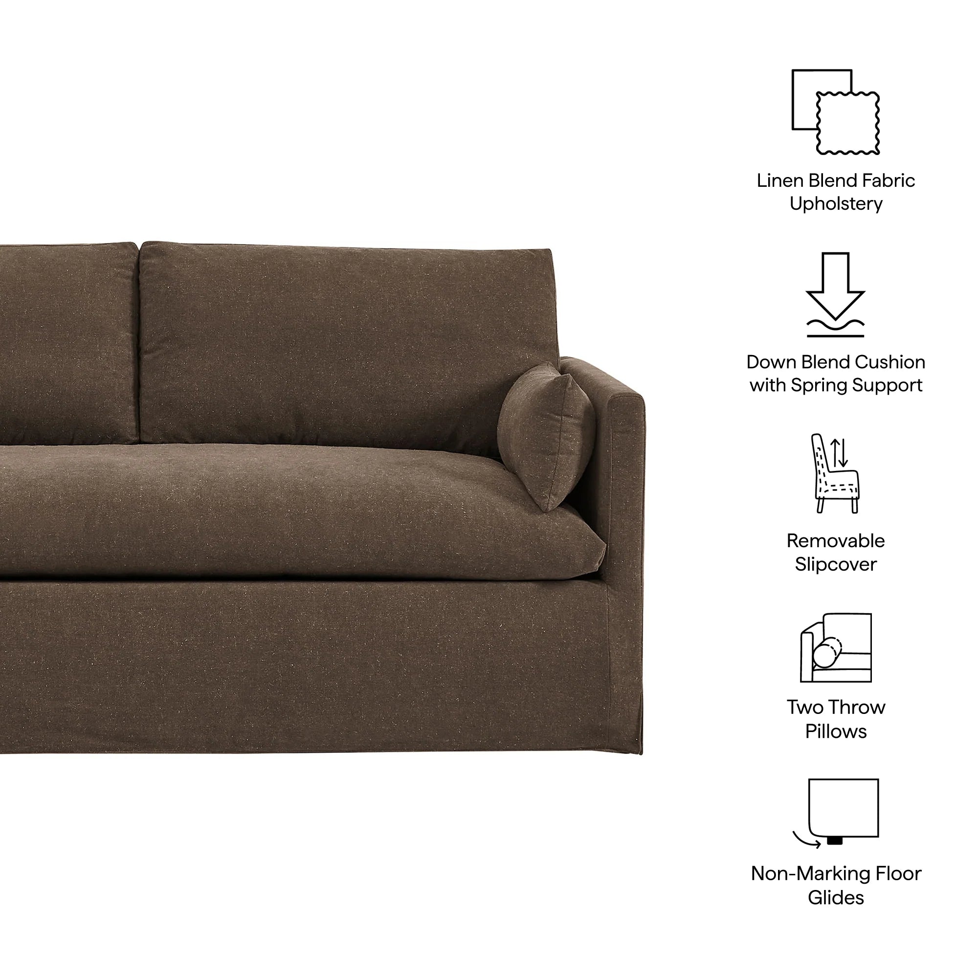 Wellfleet Slipcovered Linen-Blend Loveseat