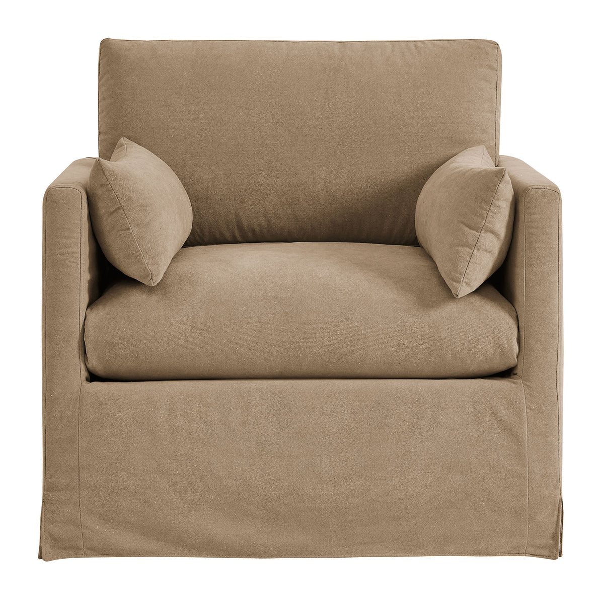 Wellfleet Slipcovered Linen-Blend Armchair