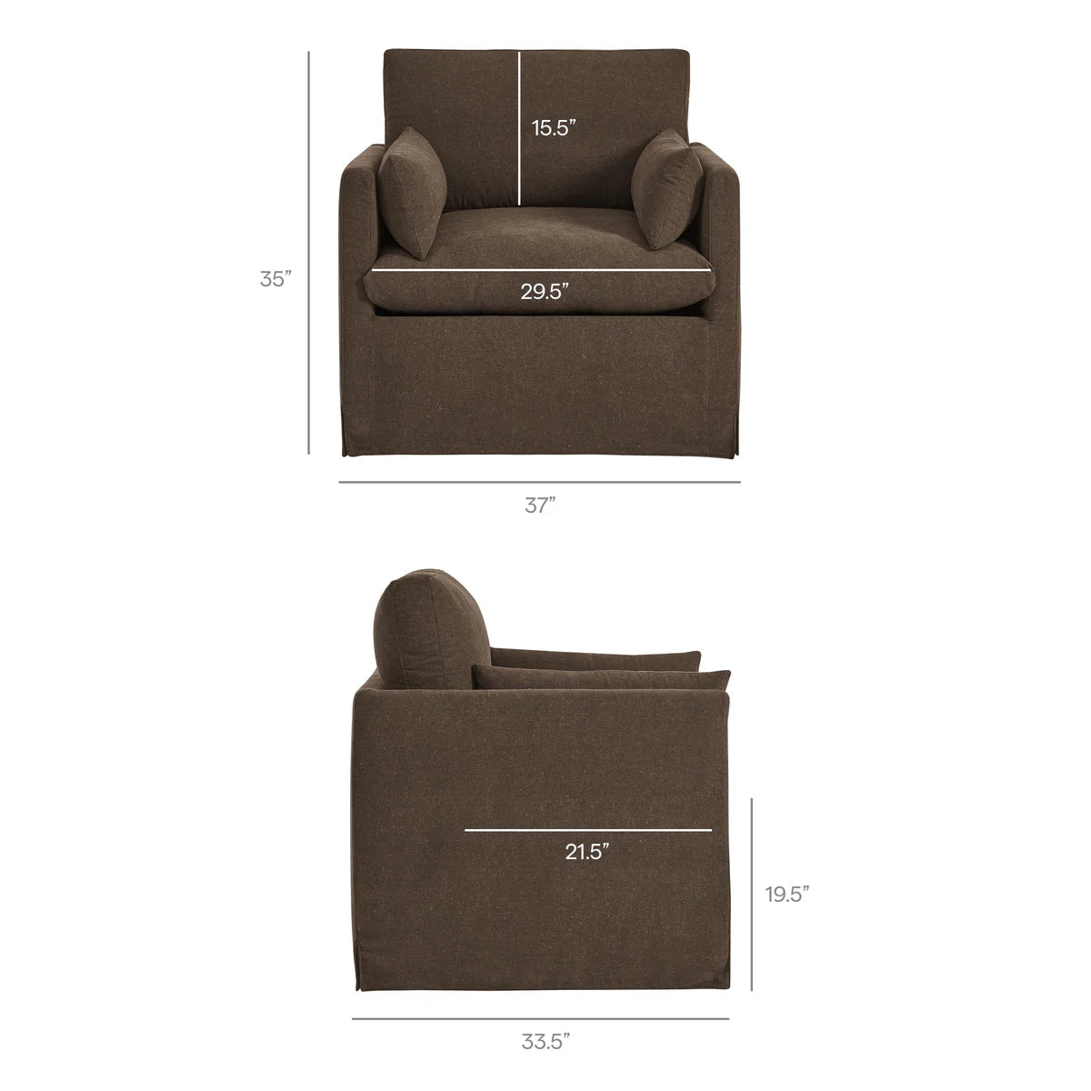 Wellfleet Slipcovered Linen-Blend Armchair
