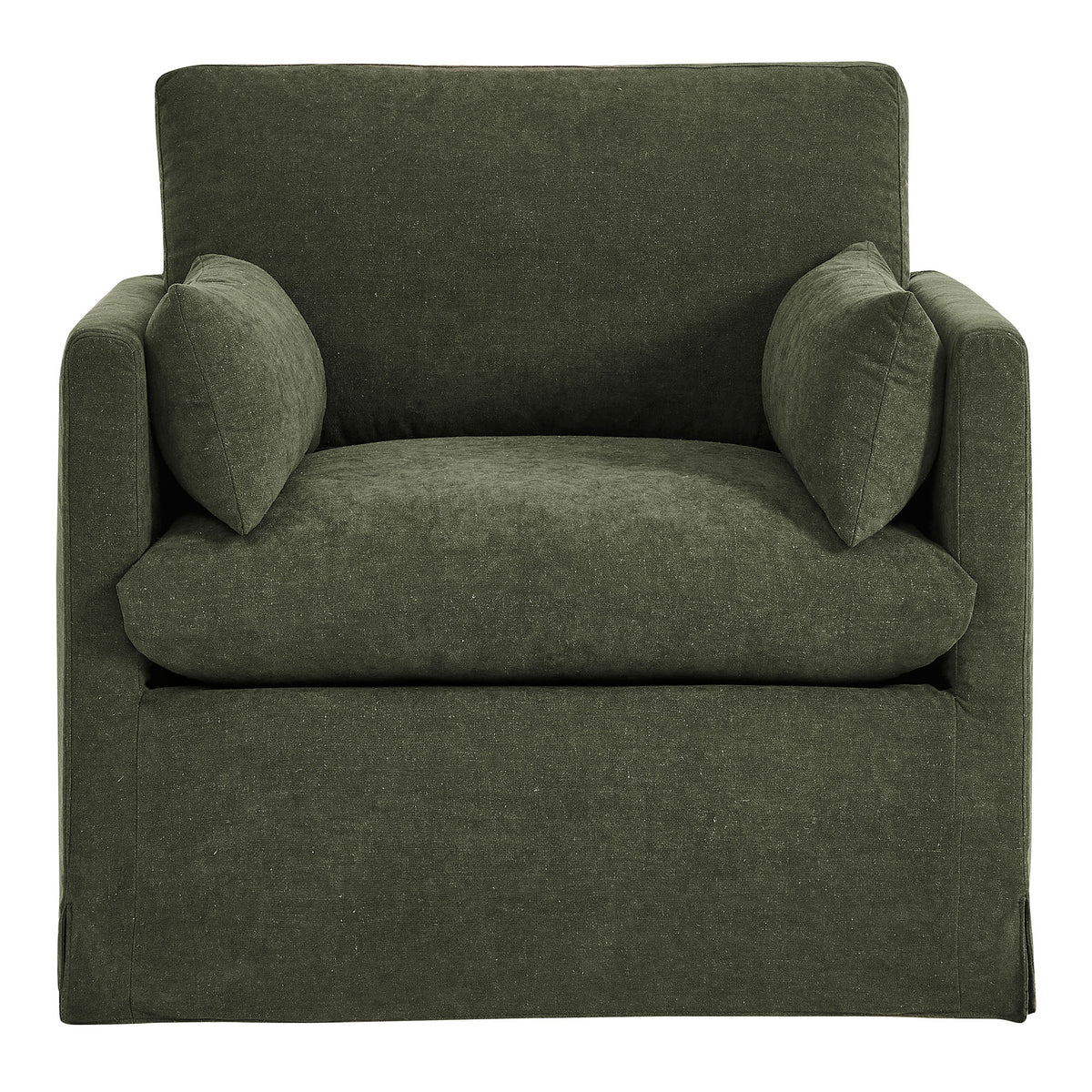 Wellfleet Slipcovered Linen-Blend Armchair