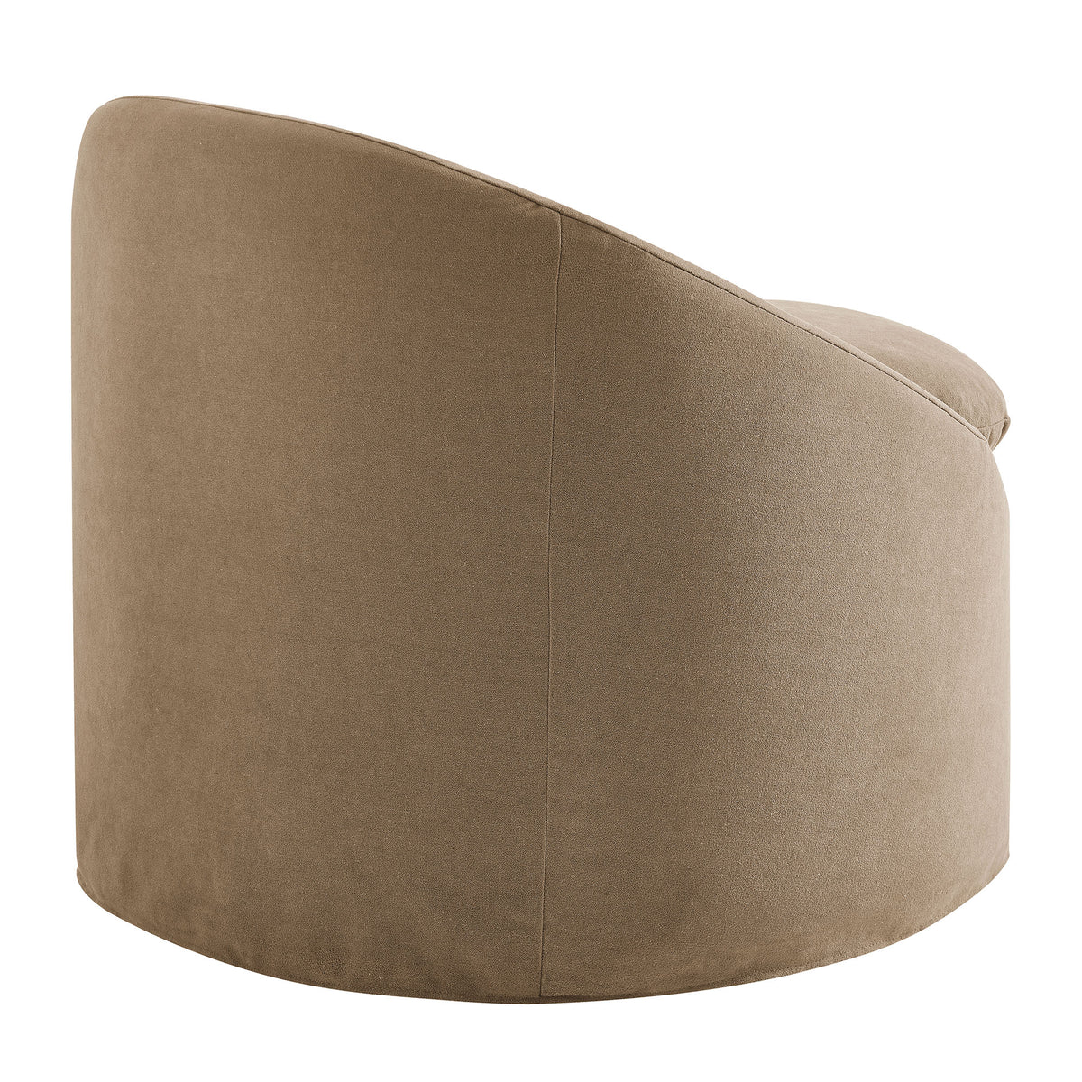 Sadie Slipcovered Linen-Blend Round Accent Chair