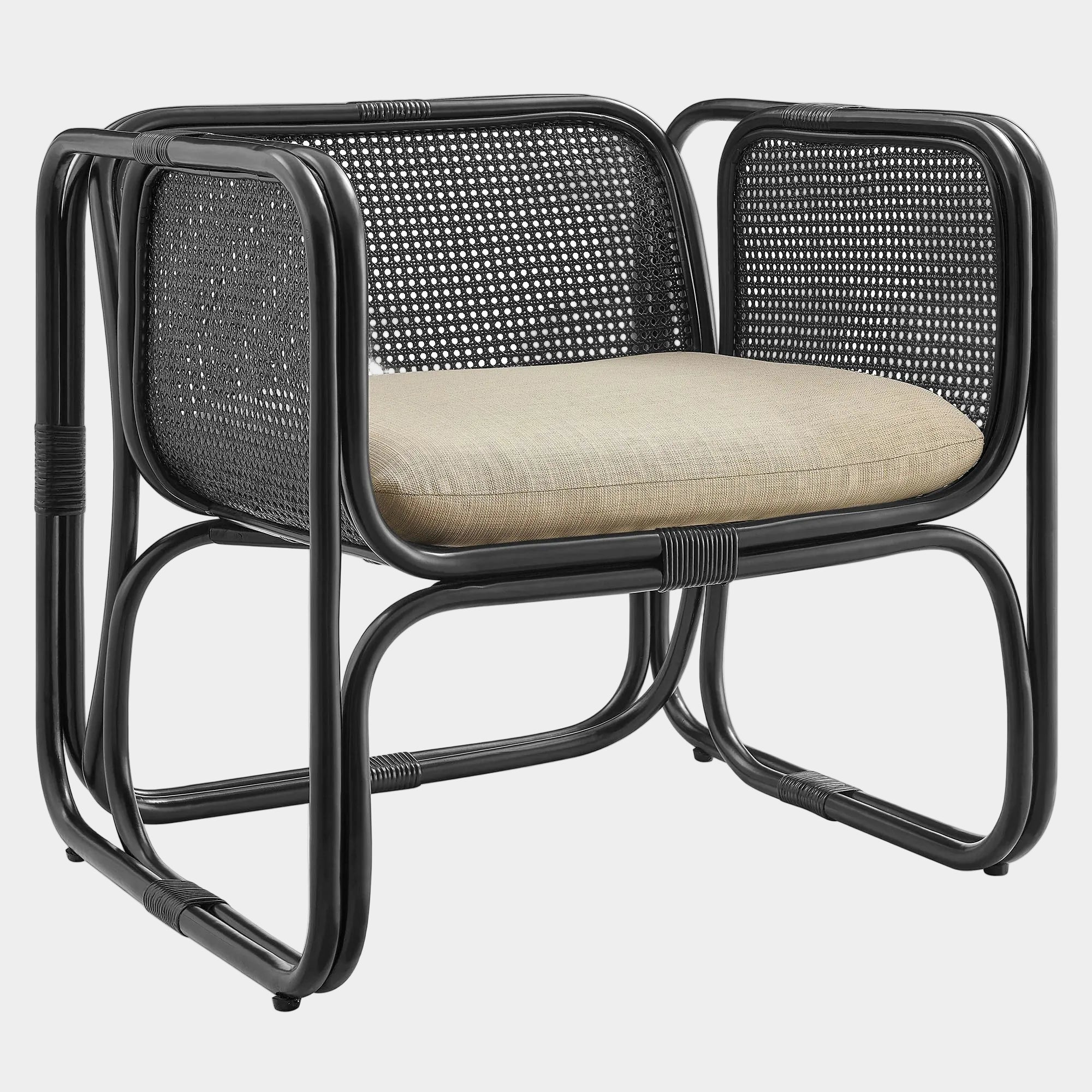 Ellis Natural Rattan Accent Armchair