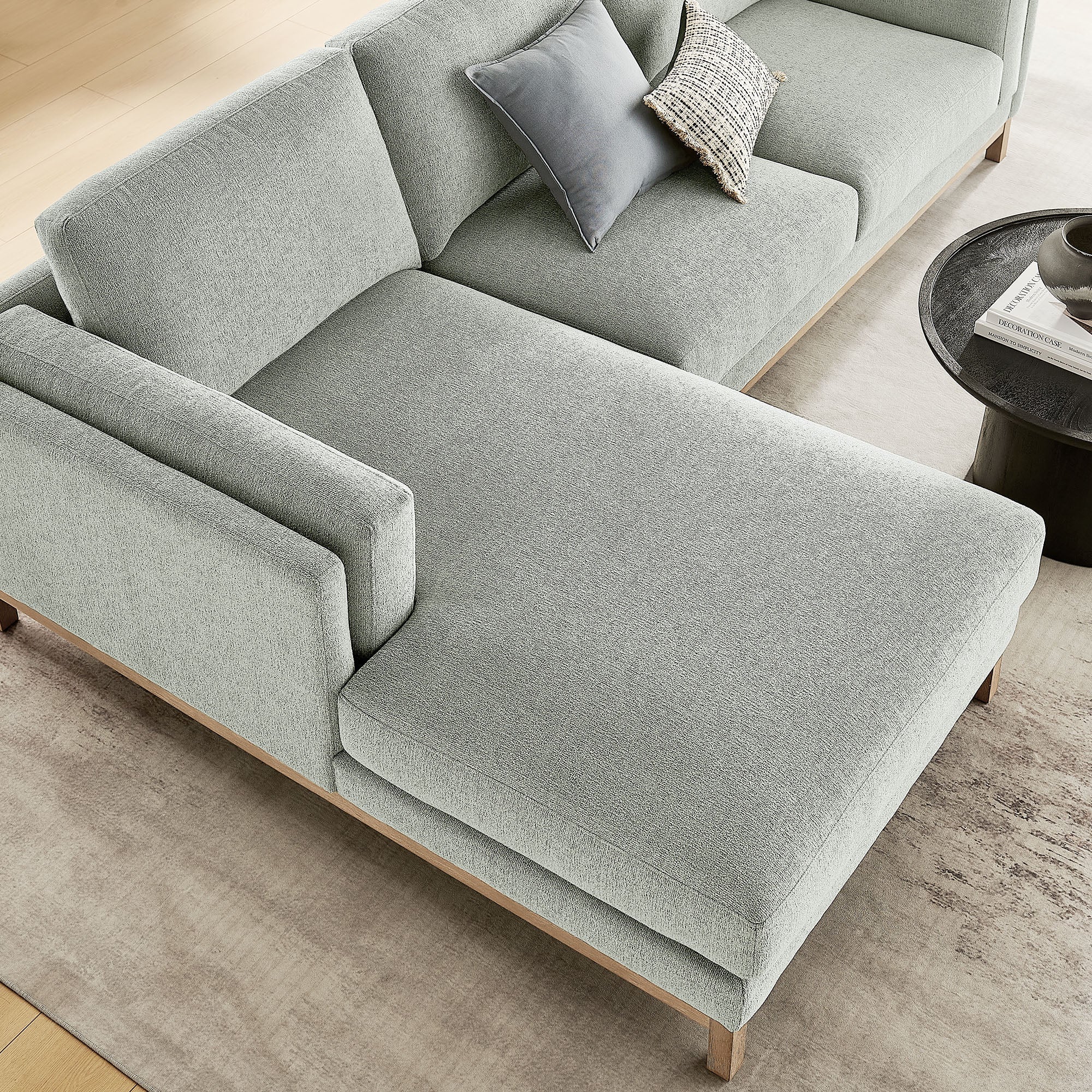 Roscoe Left-Facing Fabric Sectional Sofa