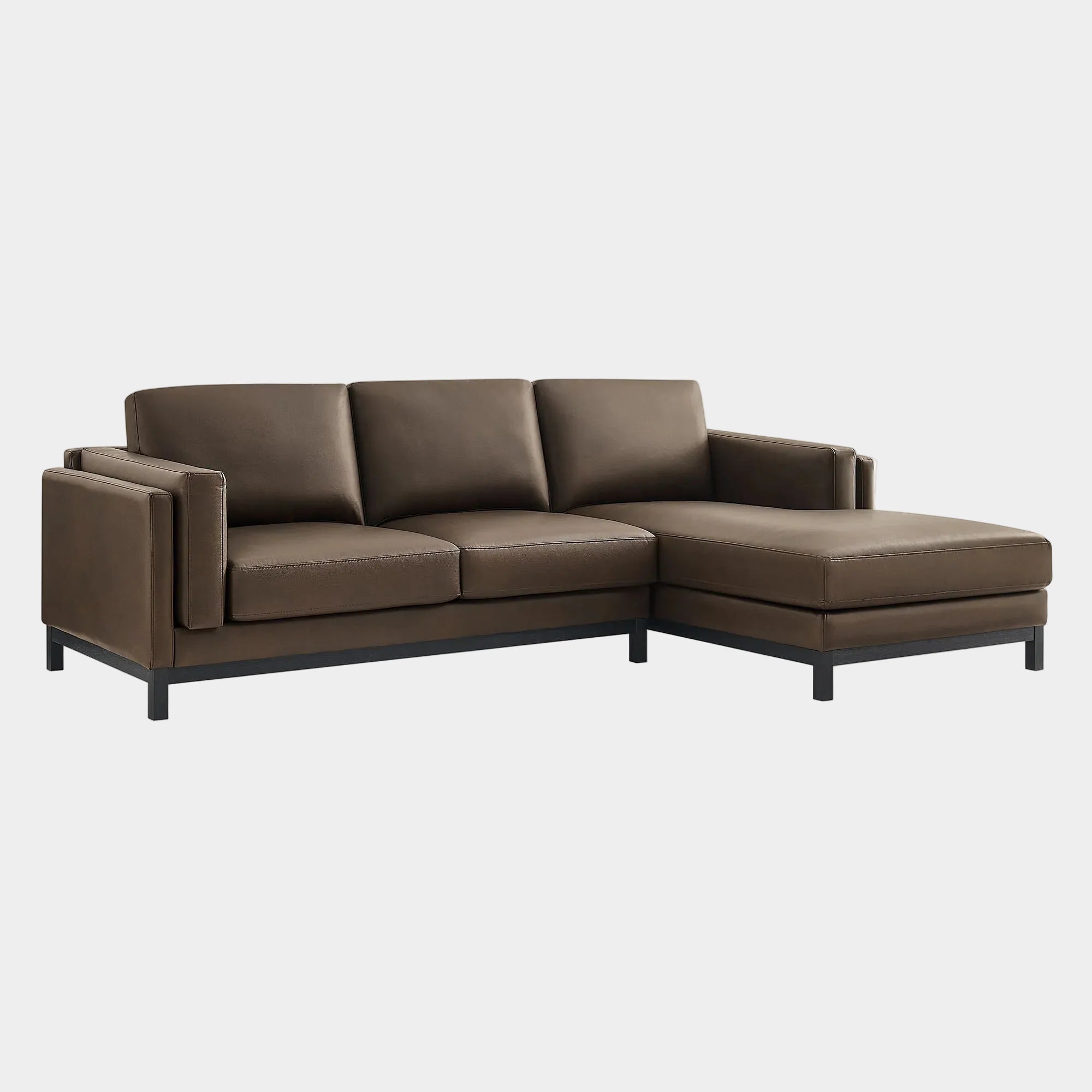 Roscoe Right-Facing Vegan Leather Sectional Sofa