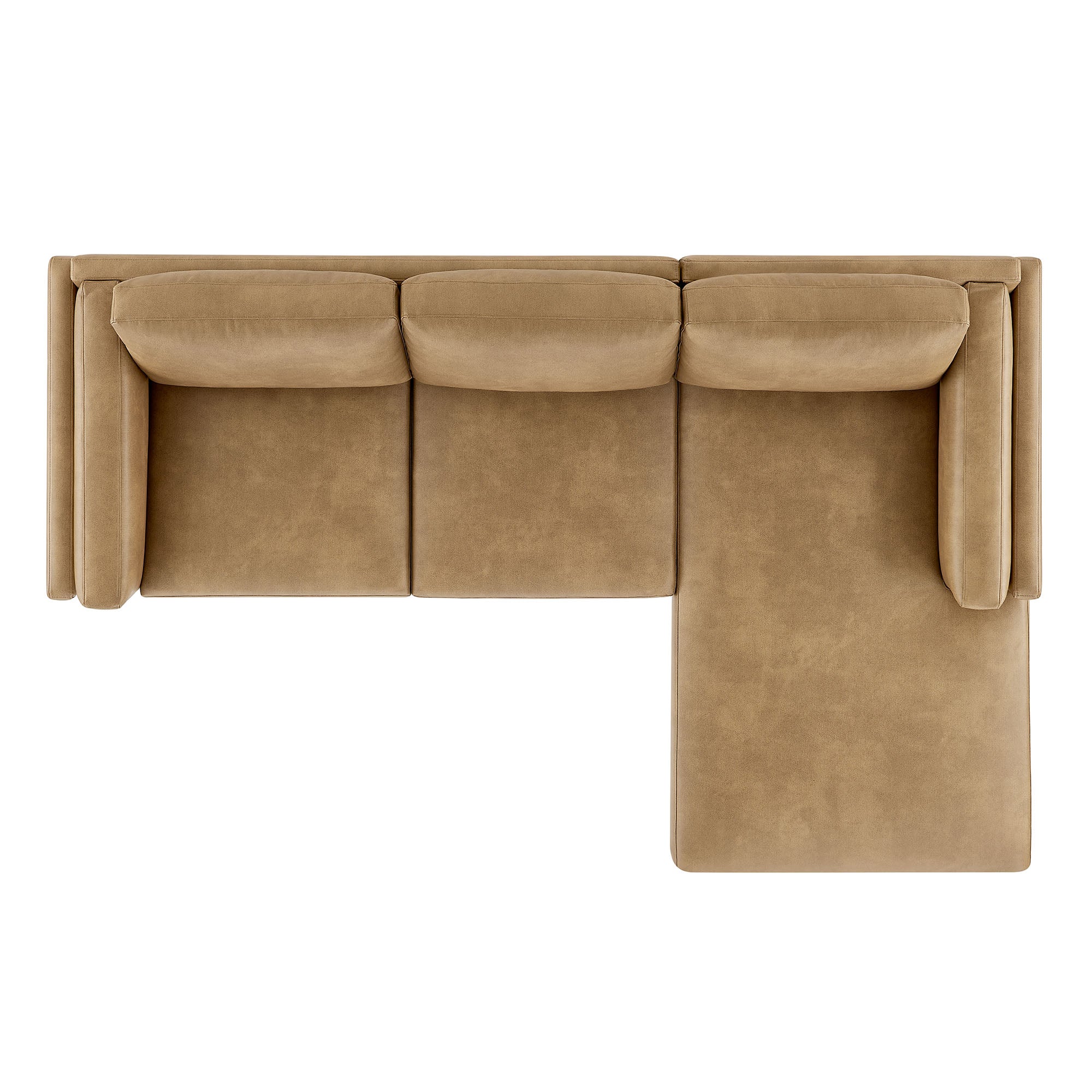 Roscoe Right-Facing Vegan Leather Sectional Sofa