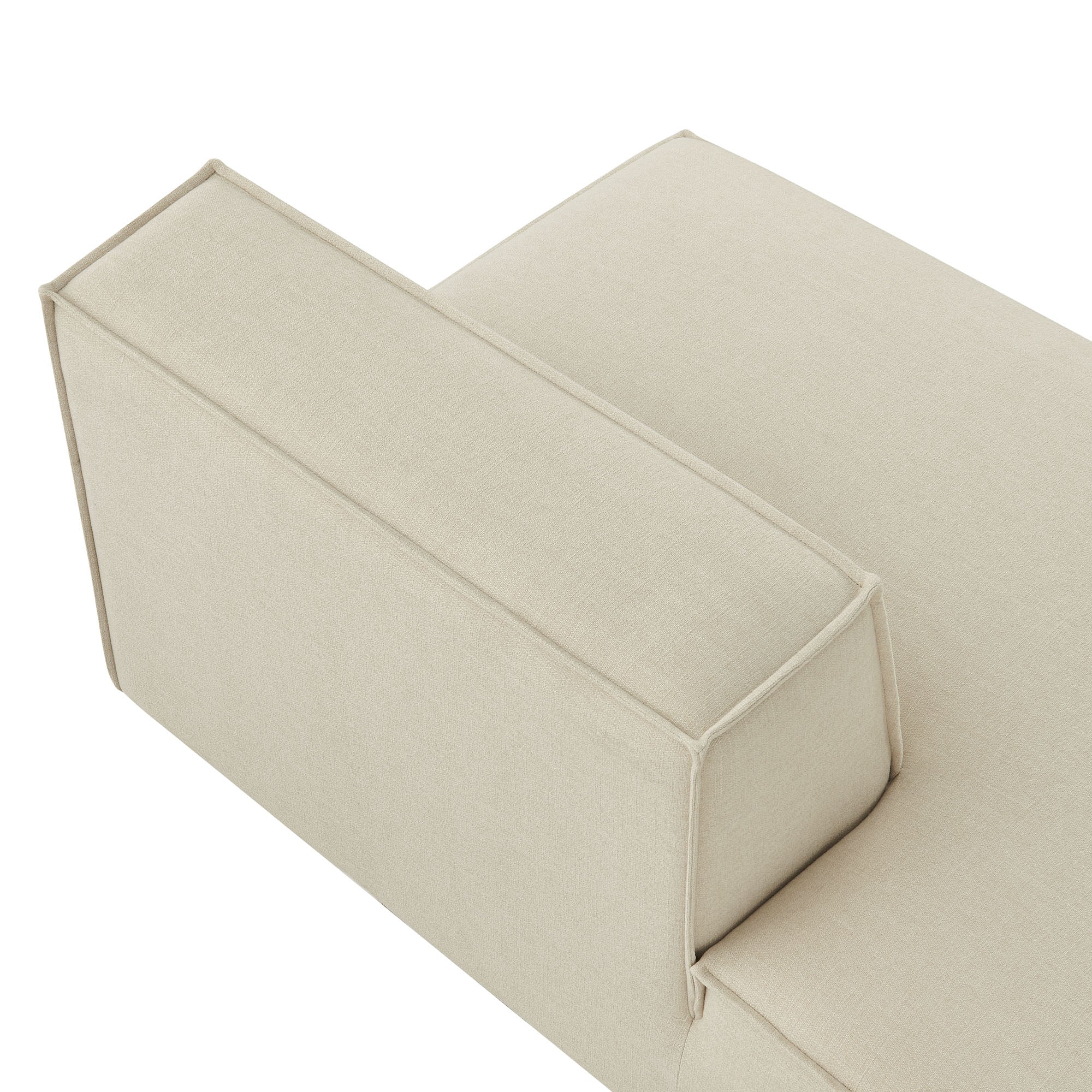 Restore Performance Fabric Upholstered Left-Facing Armless Modular Chaise