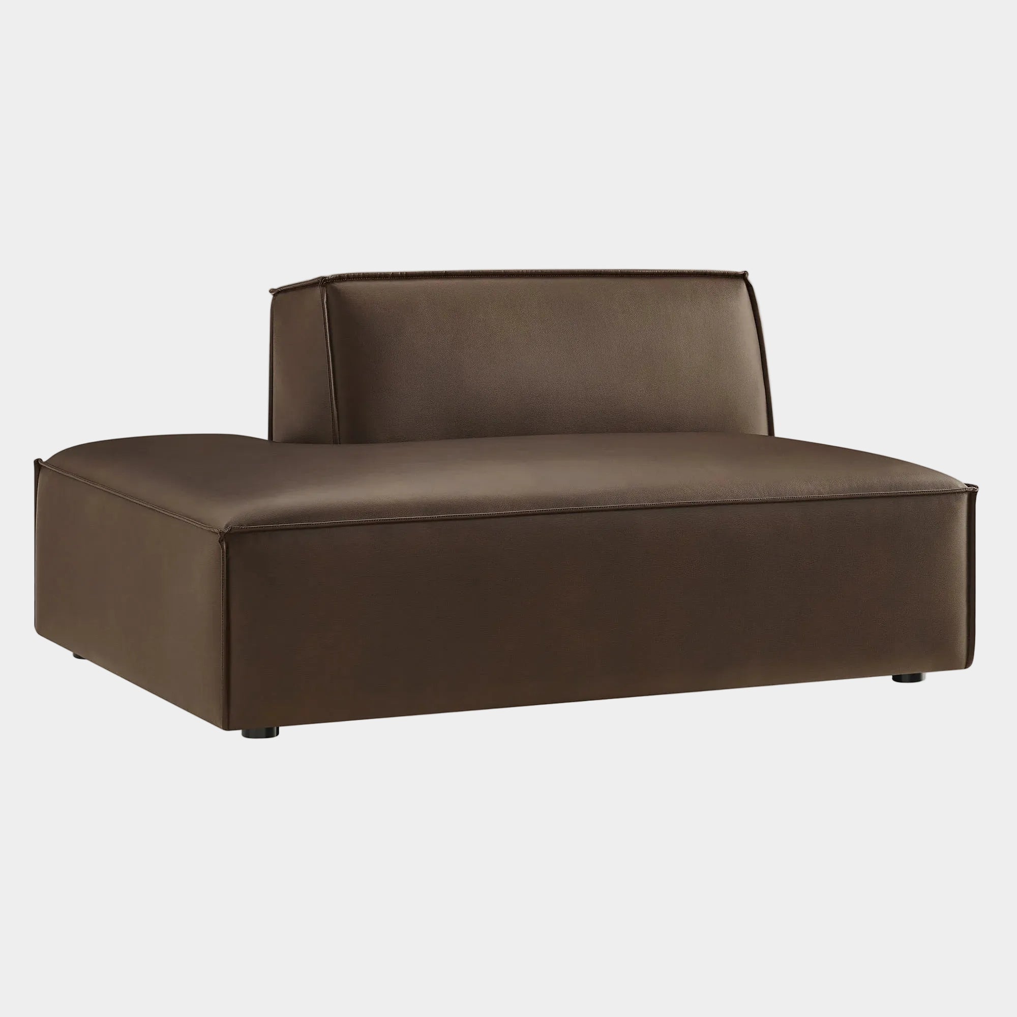 Restore Vegan Leather Left-Facing Armless Modular Chaise