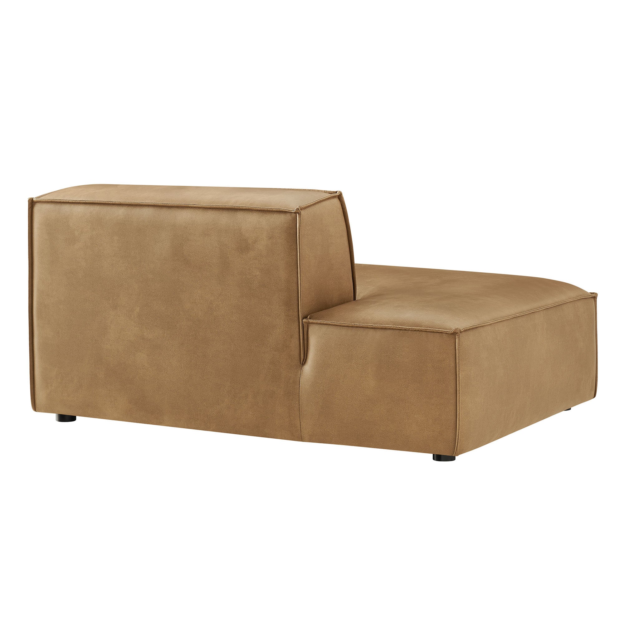 Restore Vegan Leather Left-Facing Armless Modular Chaise
