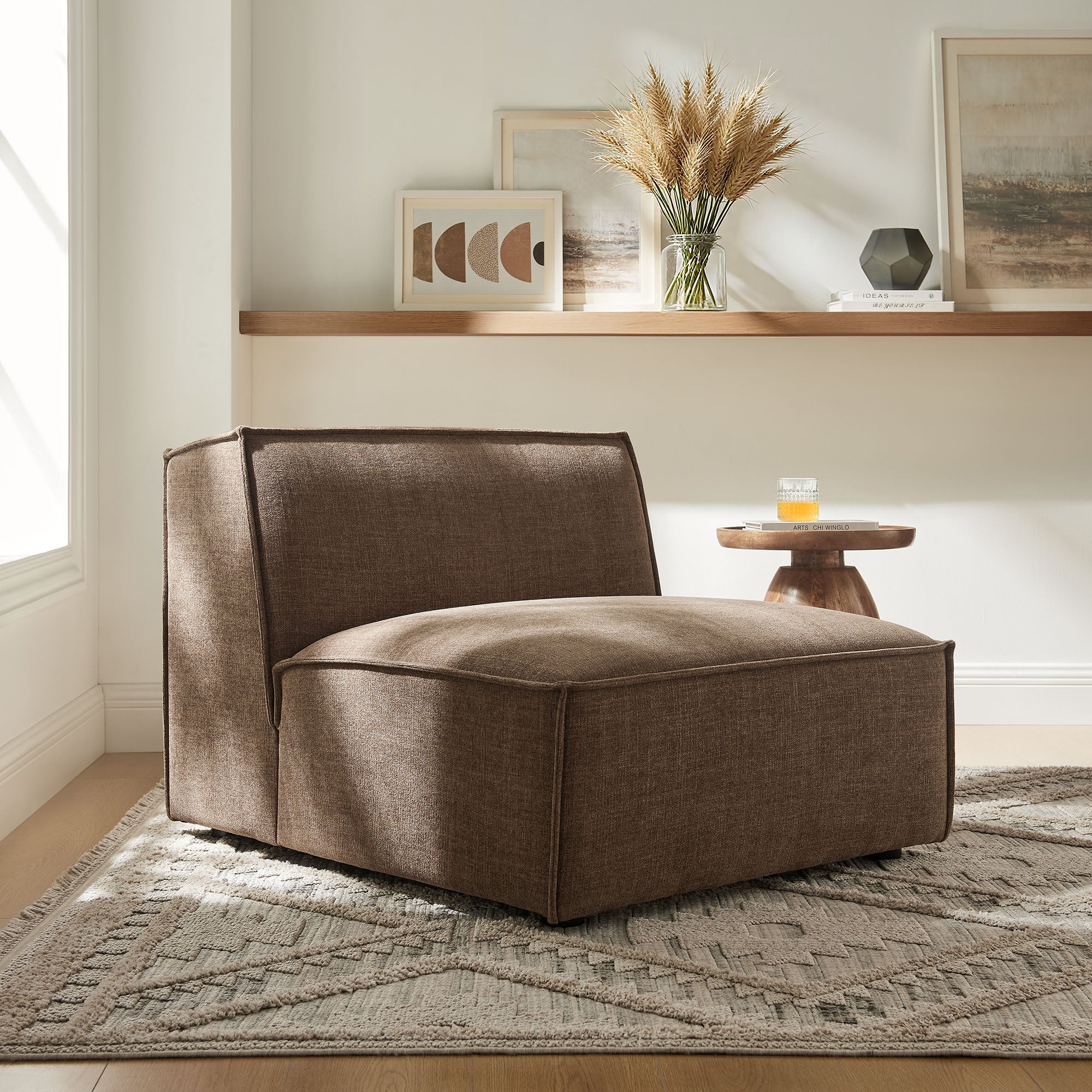 Restore Performance Fabric Upholstered Armless Modular Chair