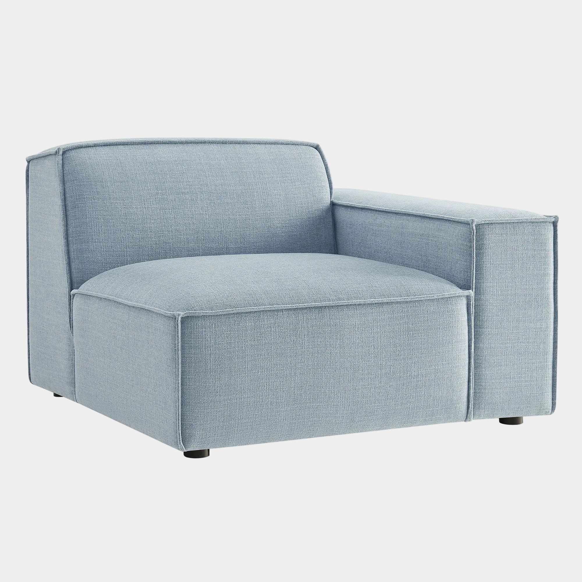 Restore Performance Fabric Upholstered Right-Facing Modular Lounge Chair