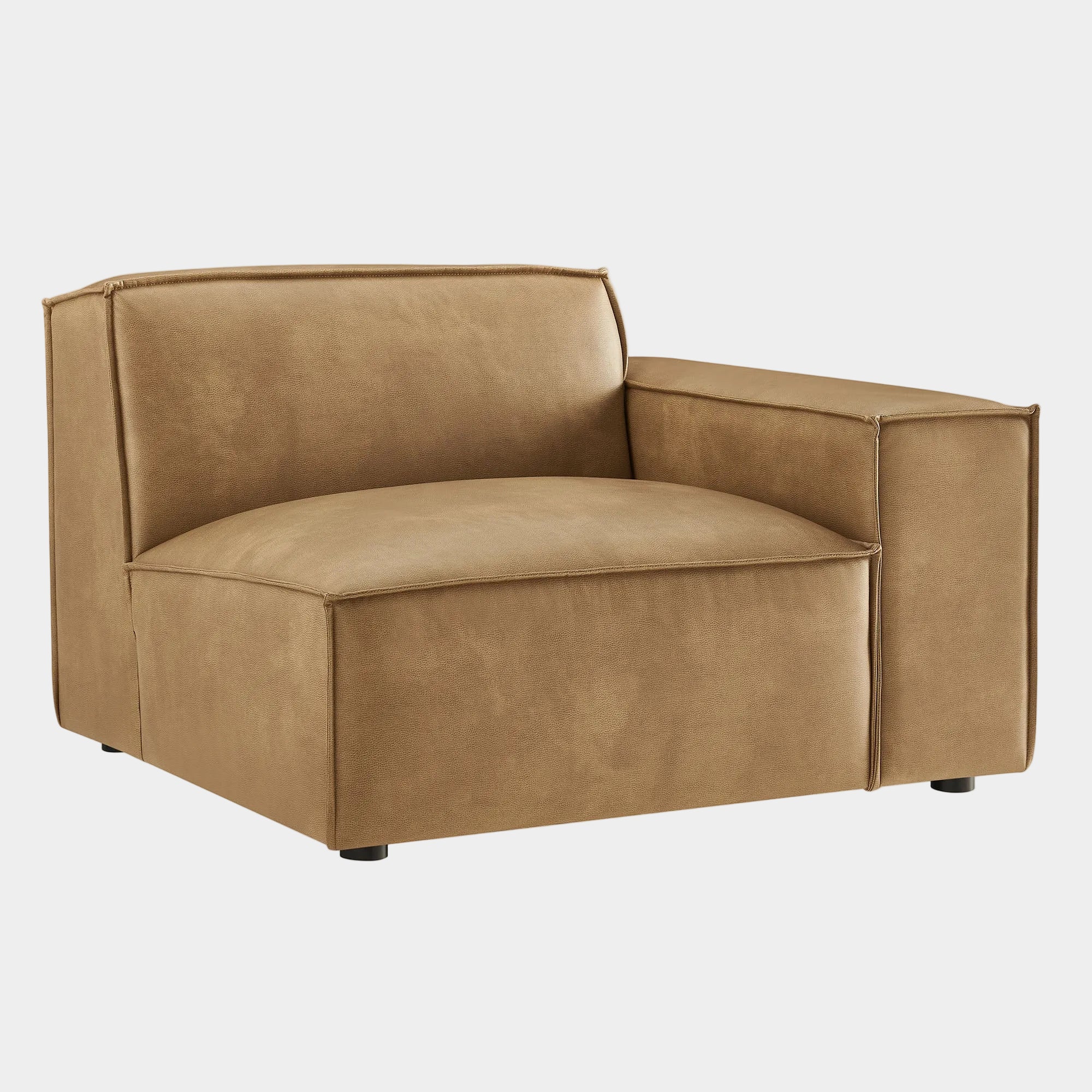Restore Vegan Leather Right-Facing Modular Lounge Chair