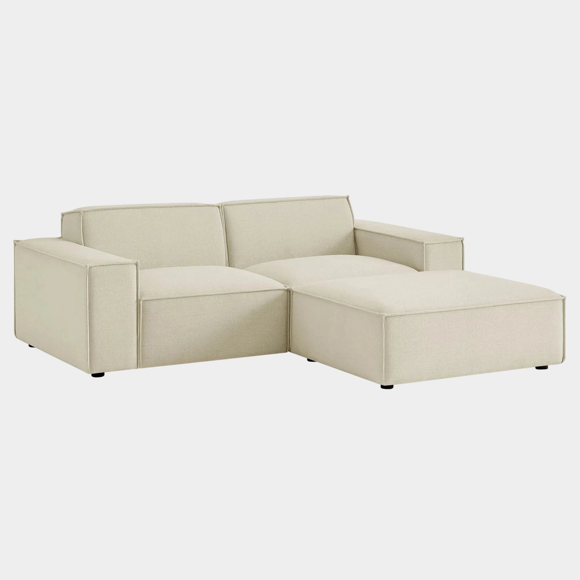 Restore 3-Piece Performance Fabric Upholstered Modular Loveseat with Ottoman