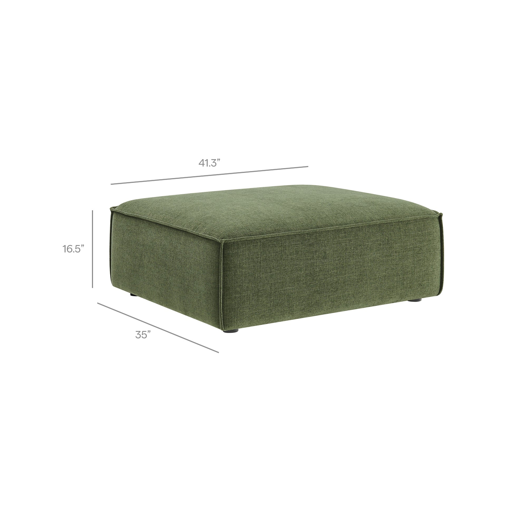 Restore 4-Piece Performance Fabric Upholstered Modular Sofa Set with Ottoman