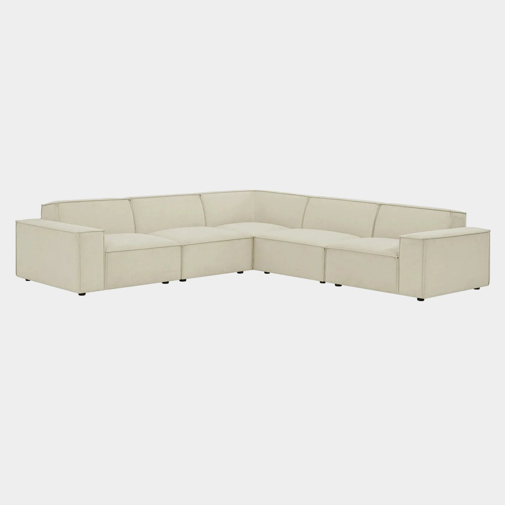 Restore 5-Piece Performance Fabric Upholstered Modular L-Shaped Sofa