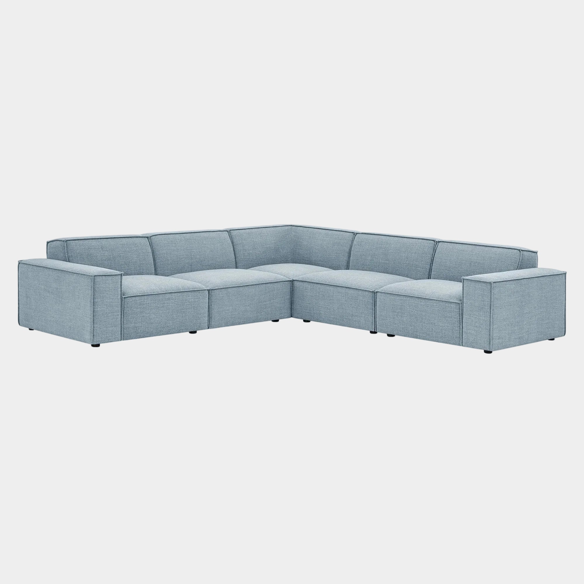 Restore 5-Piece Performance Fabric Upholstered Modular L-Shaped Sofa