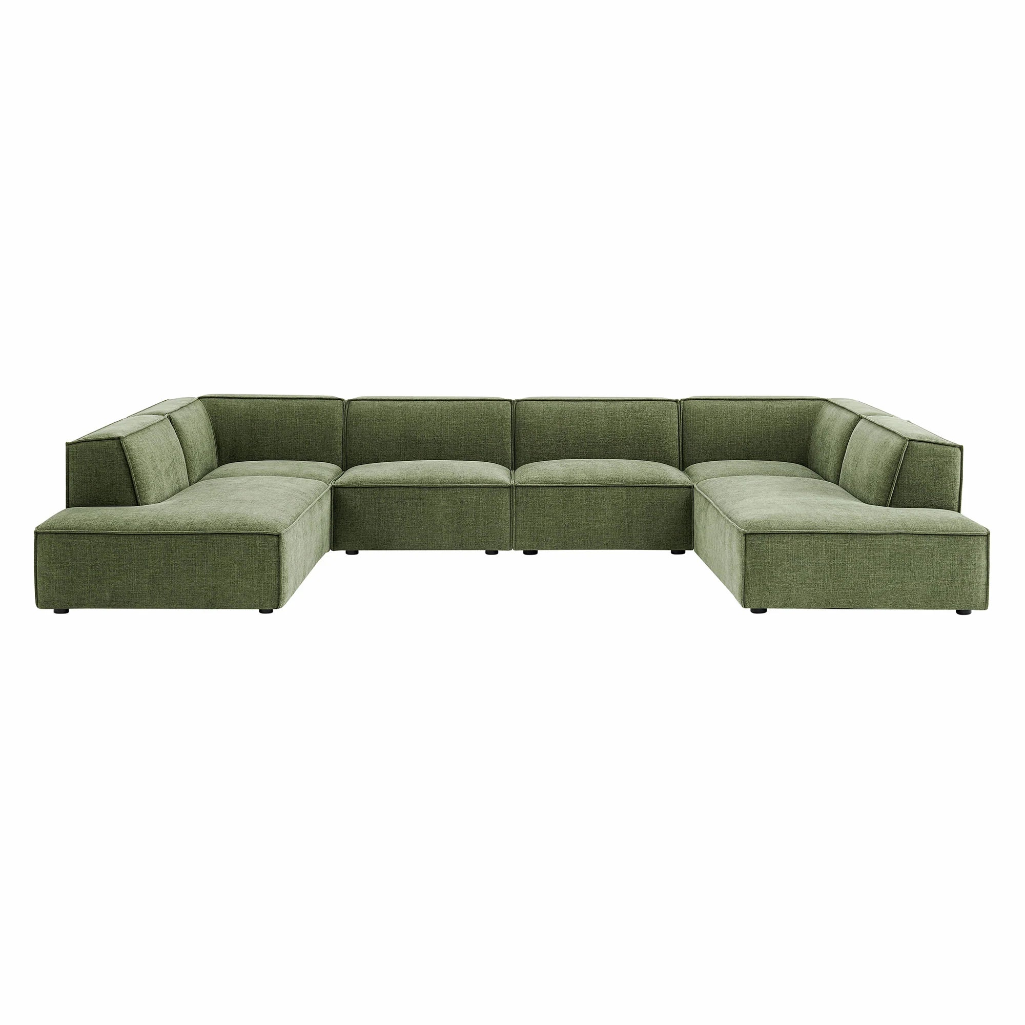 Restore 6-Piece Performance Fabric Upholstered U-Shaped Sectional Sofa