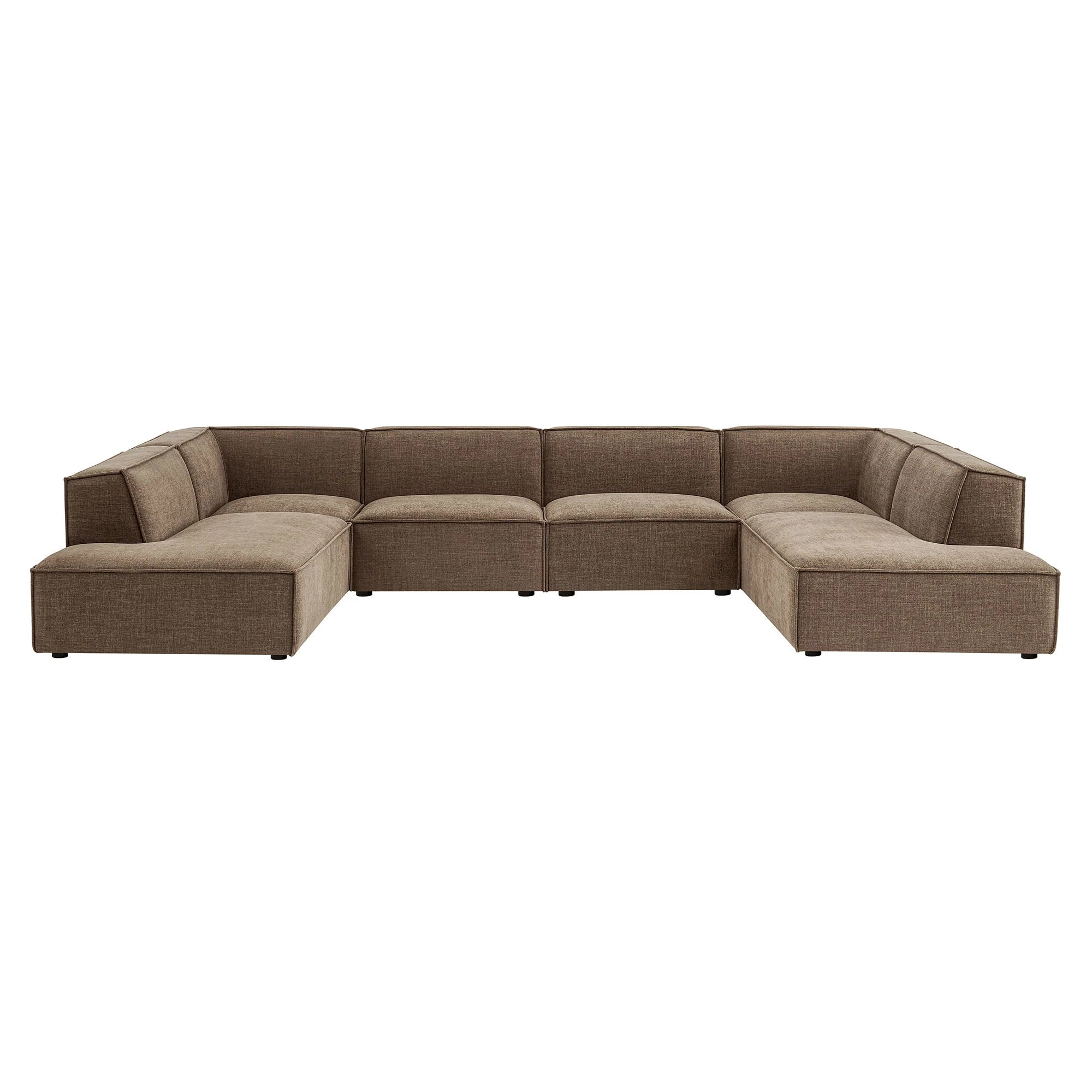 Restore 6-Piece Performance Fabric Upholstered U-Shaped Sectional Sofa