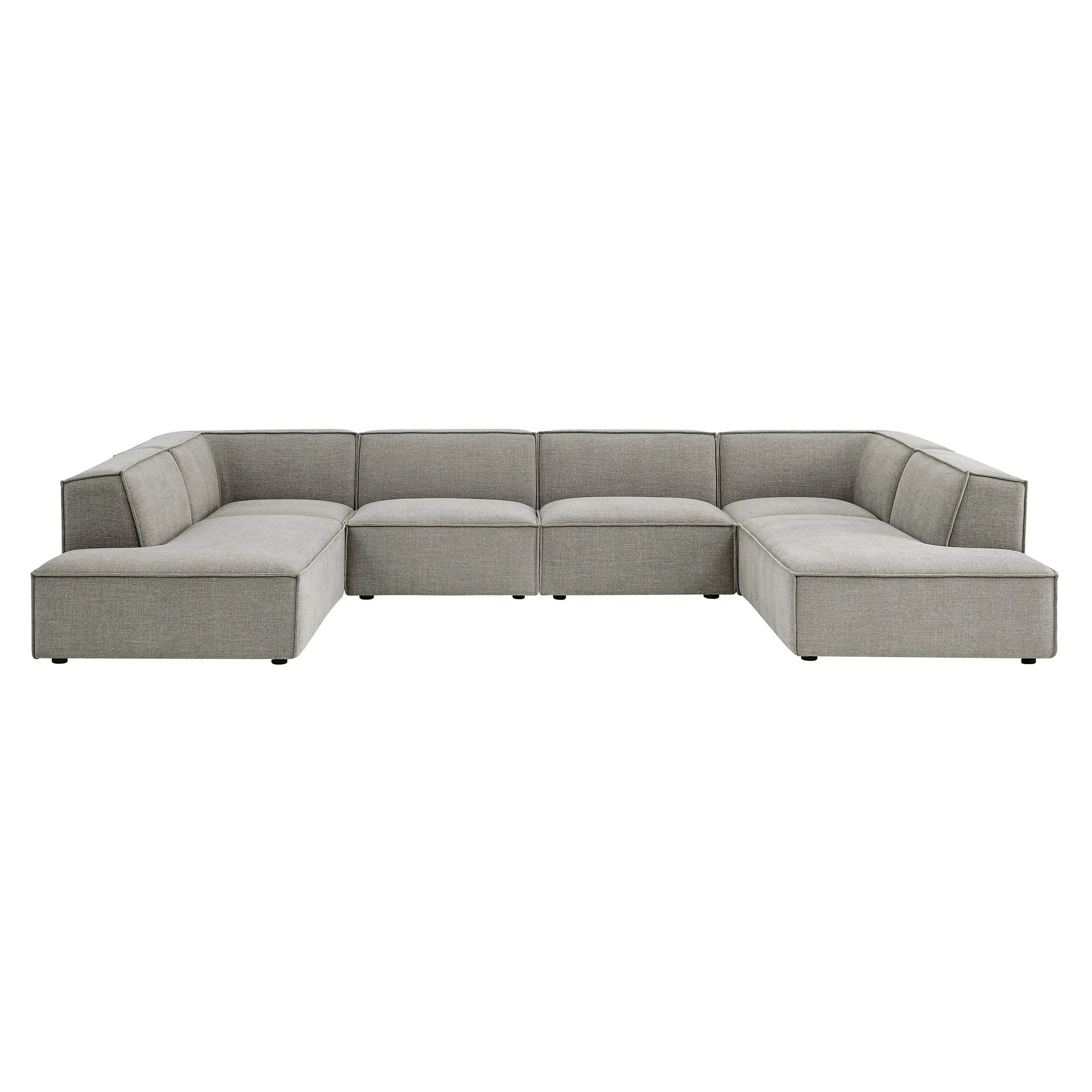 Restore 6-Piece Performance Fabric Upholstered U-Shaped Sectional Sofa