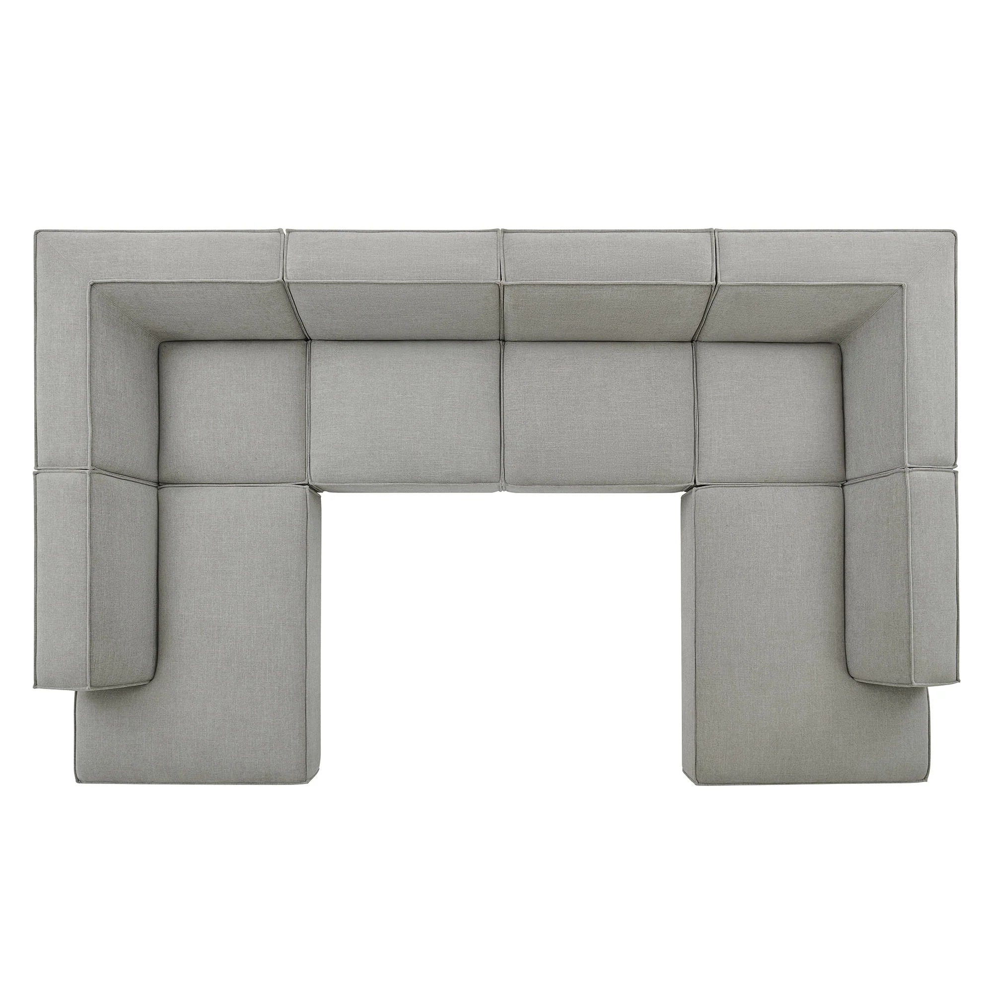 Restore 6-Piece Performance Fabric Upholstered U-Shaped Sectional Sofa