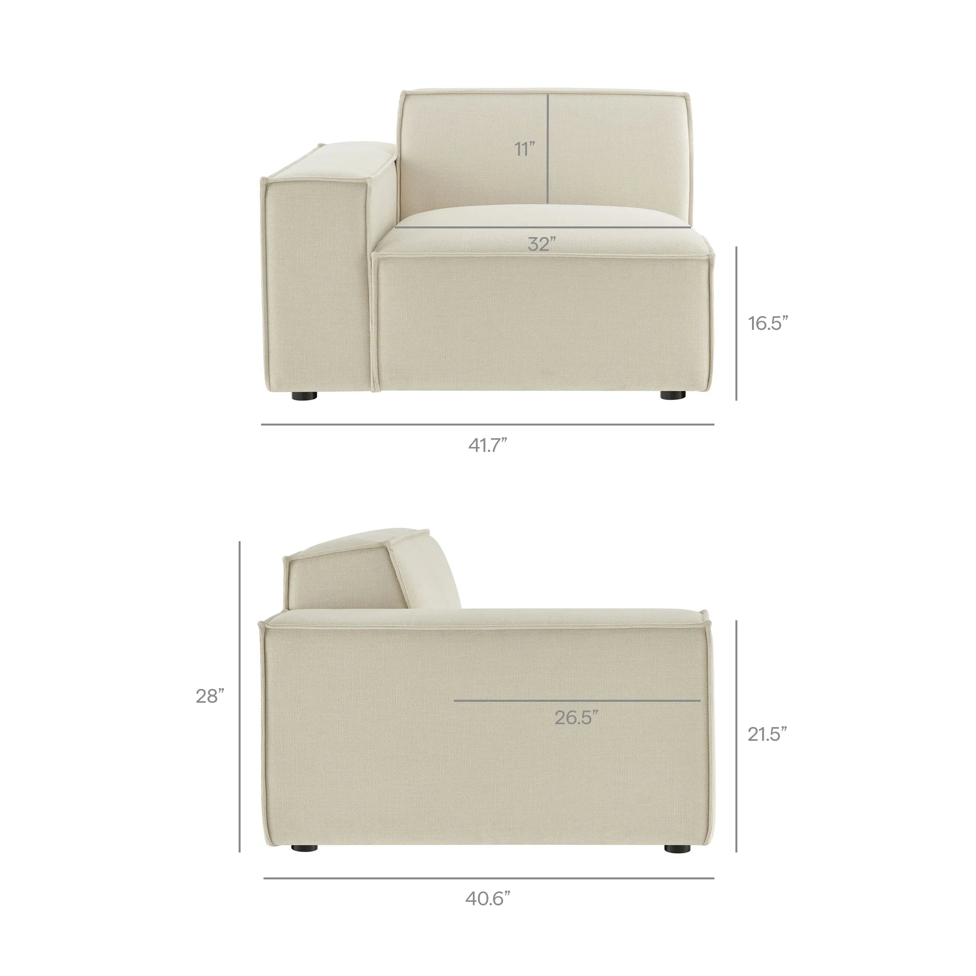 Restore 6-Piece Performance Fabric Upholstered Modular Sectional Sofa