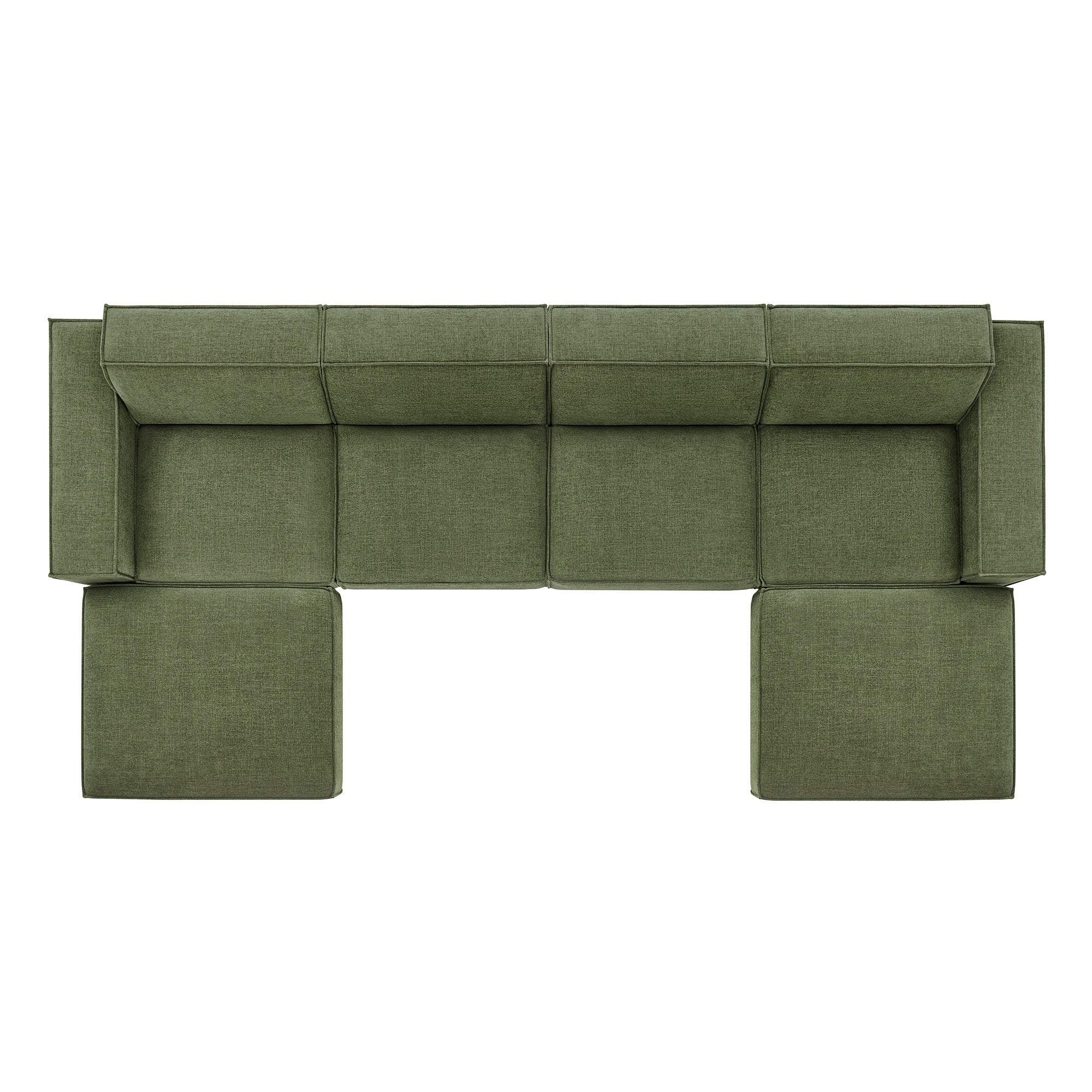 Restore 6-Piece Performance Fabric Upholstered Modular Sectional Sofa