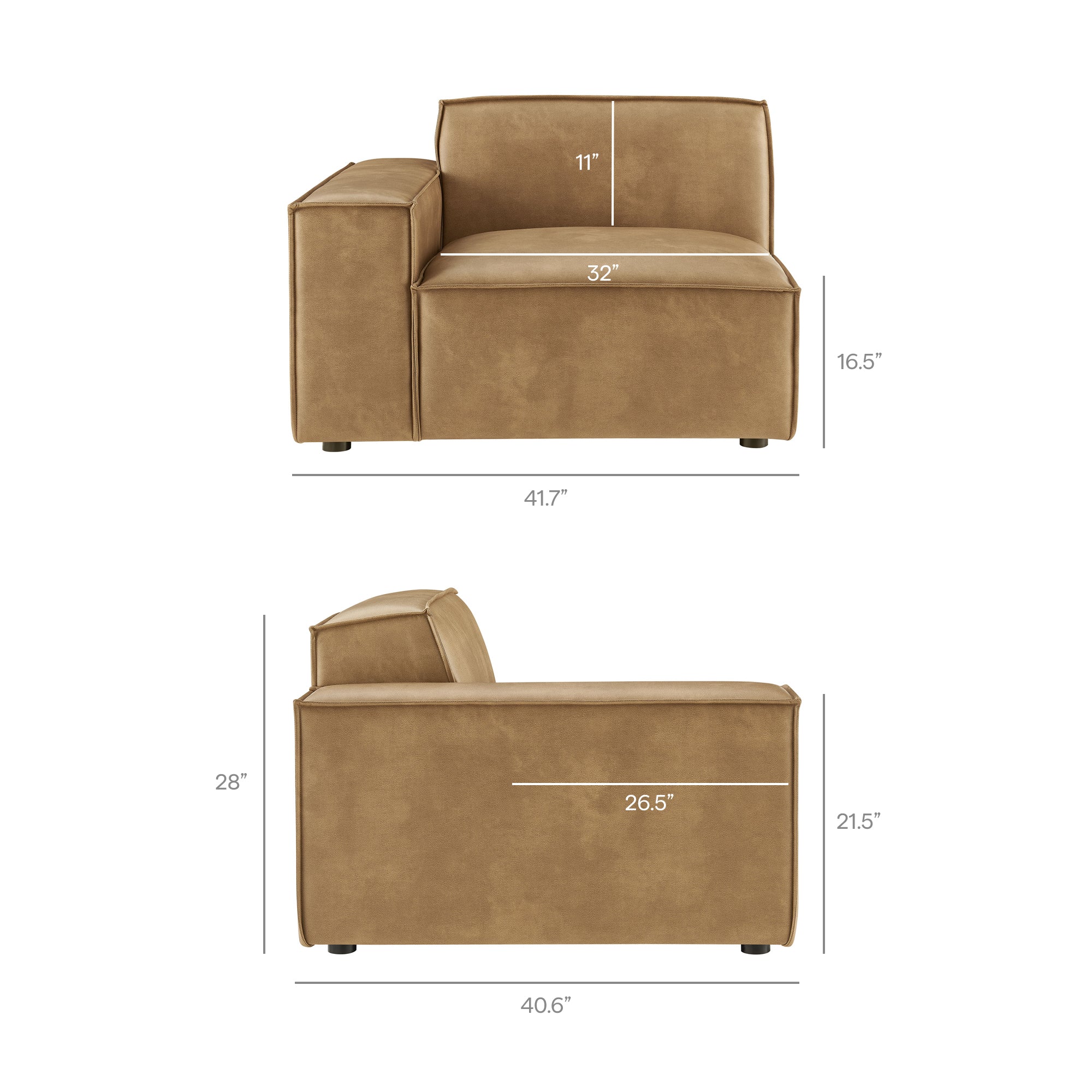 Restore 6-Piece Vegan Leather Modular Sectional Sofa