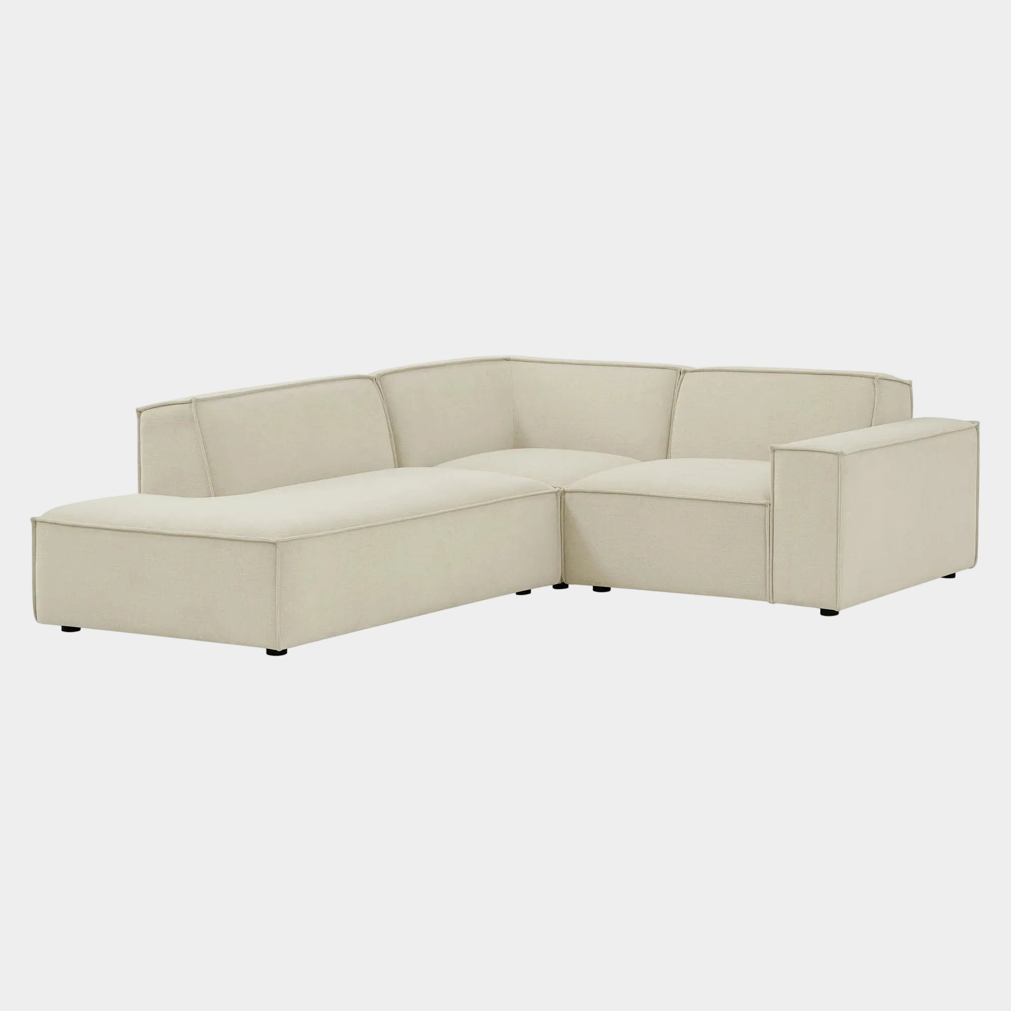 Restore 3-Piece Performance Fabric Upholstered Modular L-Shaped Sectional Sofa