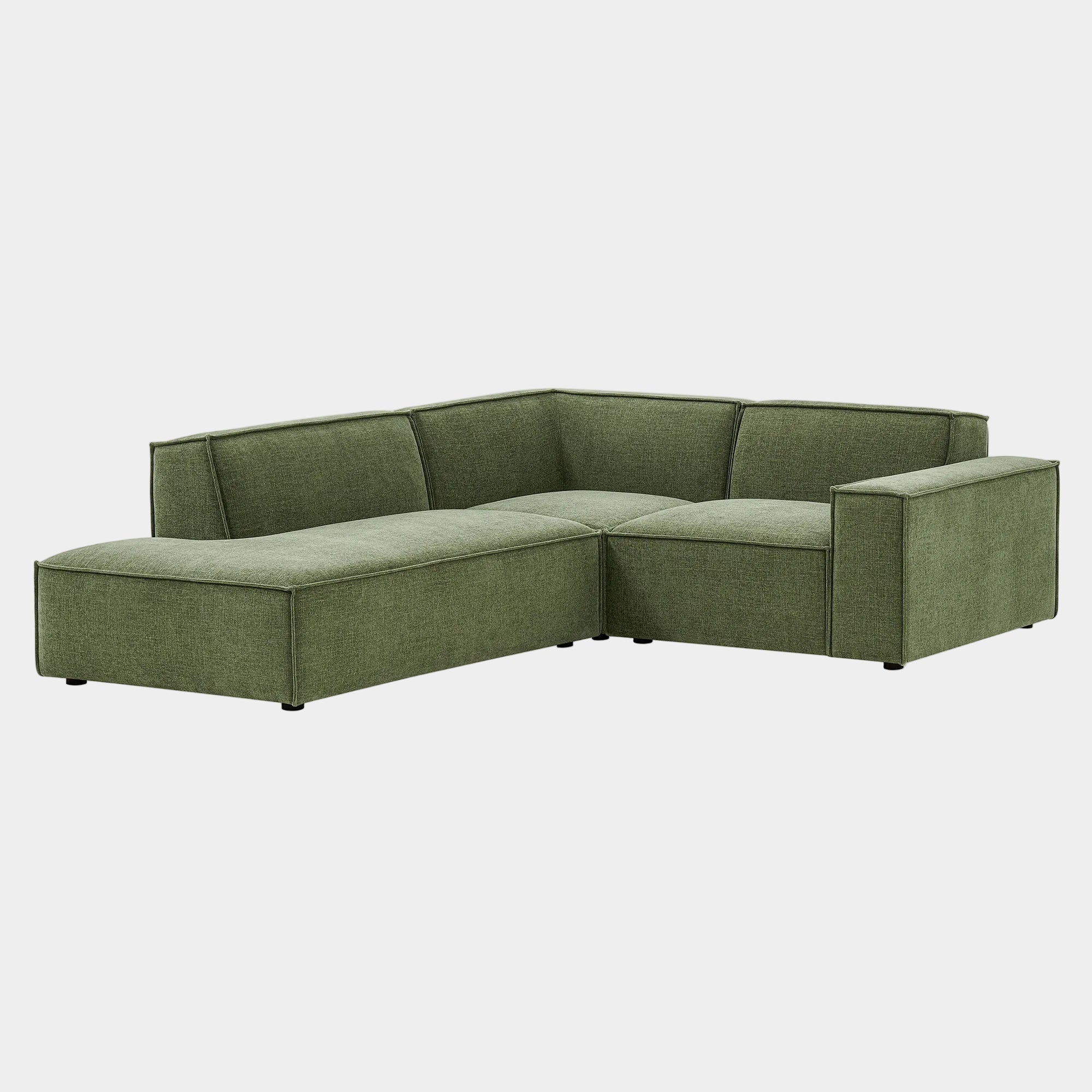 Restore 3-Piece Performance Fabric Upholstered Modular L-Shaped Sectional Sofa