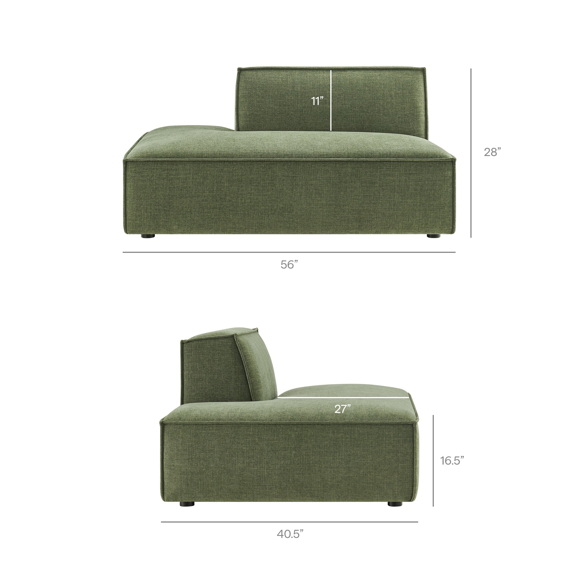 Restore 3-Piece Performance Fabric Upholstered Modular L-Shaped Sectional Sofa