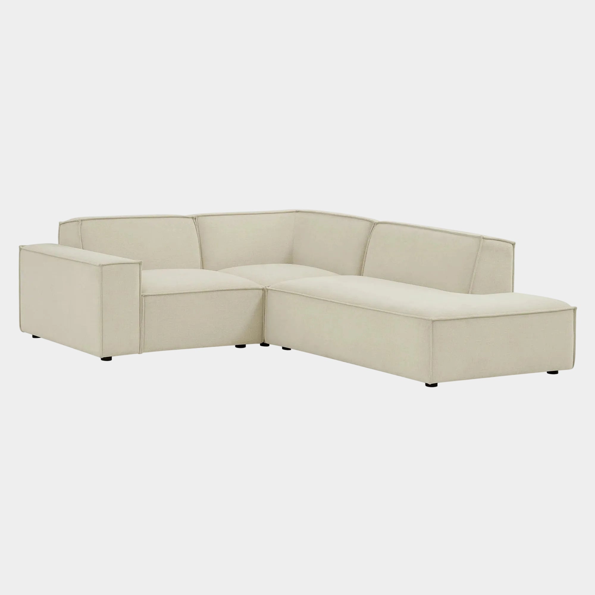 Restore 3-Piece Performance Fabric Upholstered Modular L-Shaped Sectional Sofa