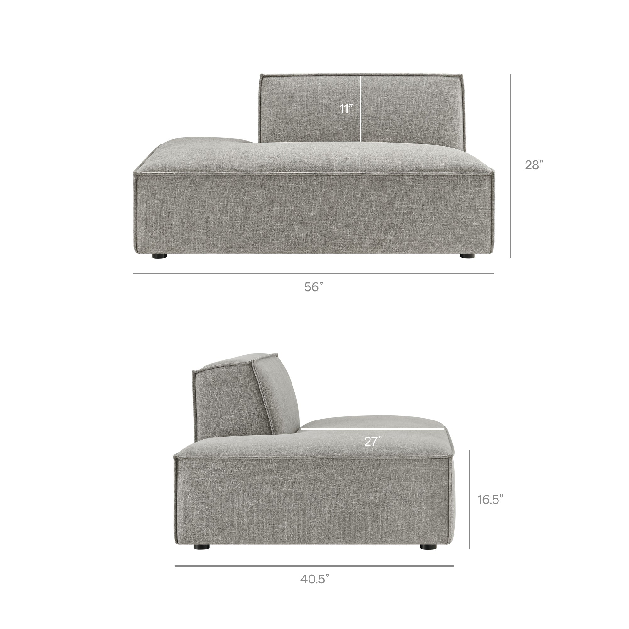 Restore 2-Piece Performance Fabric Upholstered Modular Loveseat
