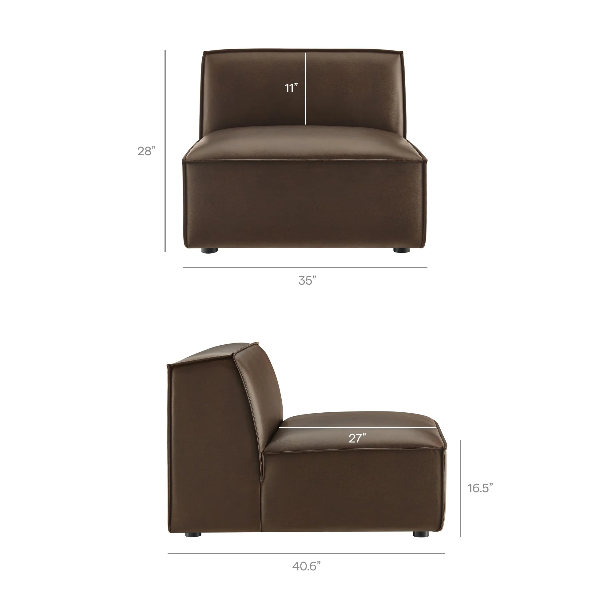 Restore 4-Piece Vegan Leather Modular L-Shaped Sofa