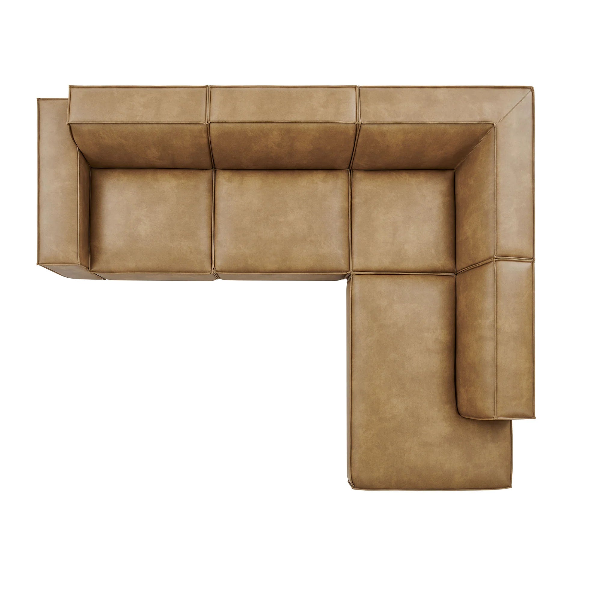 Restore 4-Piece Vegan Leather Modular L-Shaped Sofa