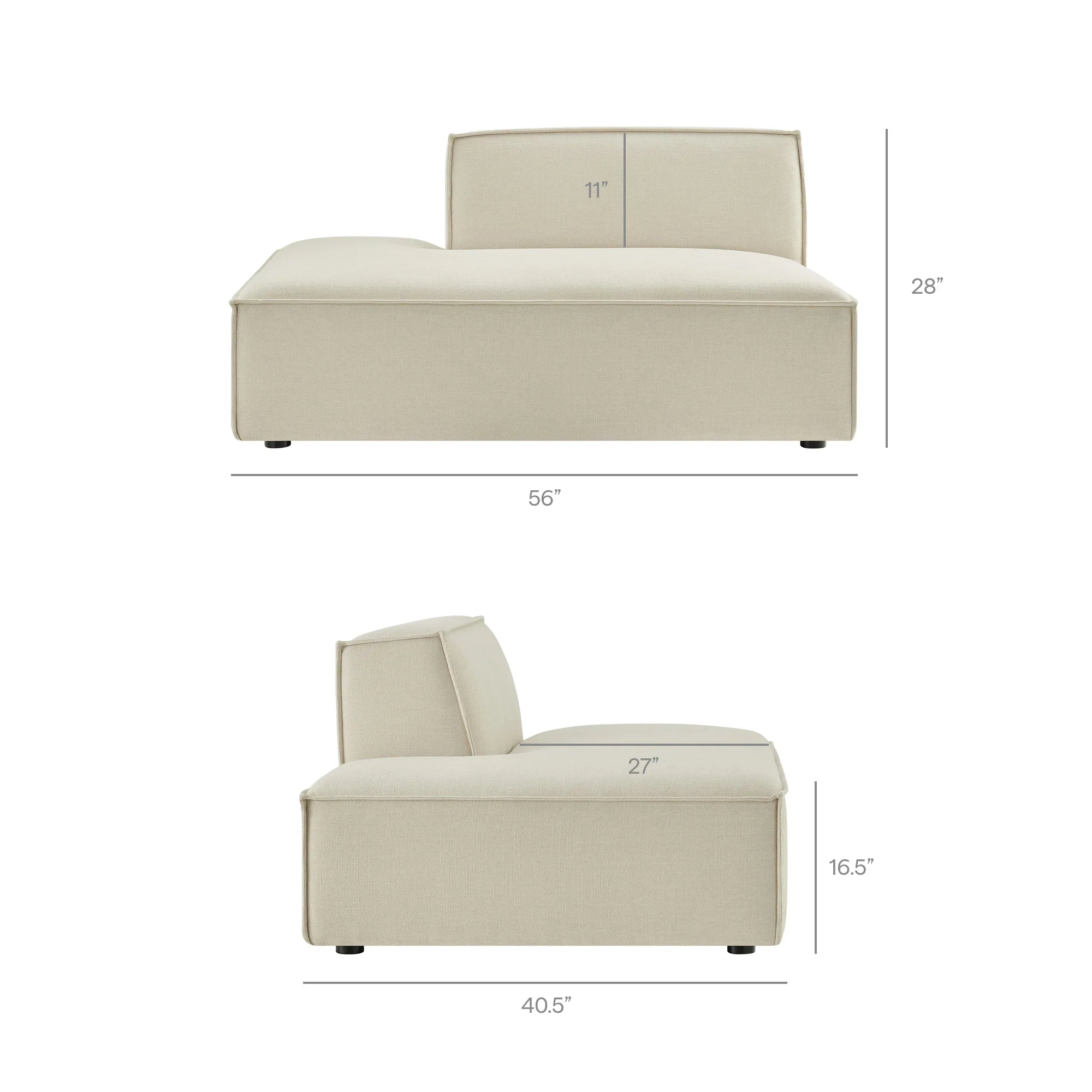 Restore 4-Piece Performance Fabric Upholstered Modular L-Shaped Sofa