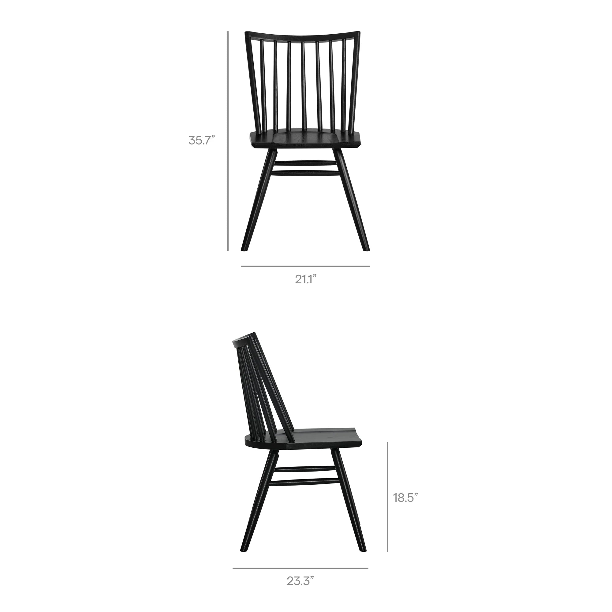 Alvar Spindle Back Dining Side Chairs Set of 2