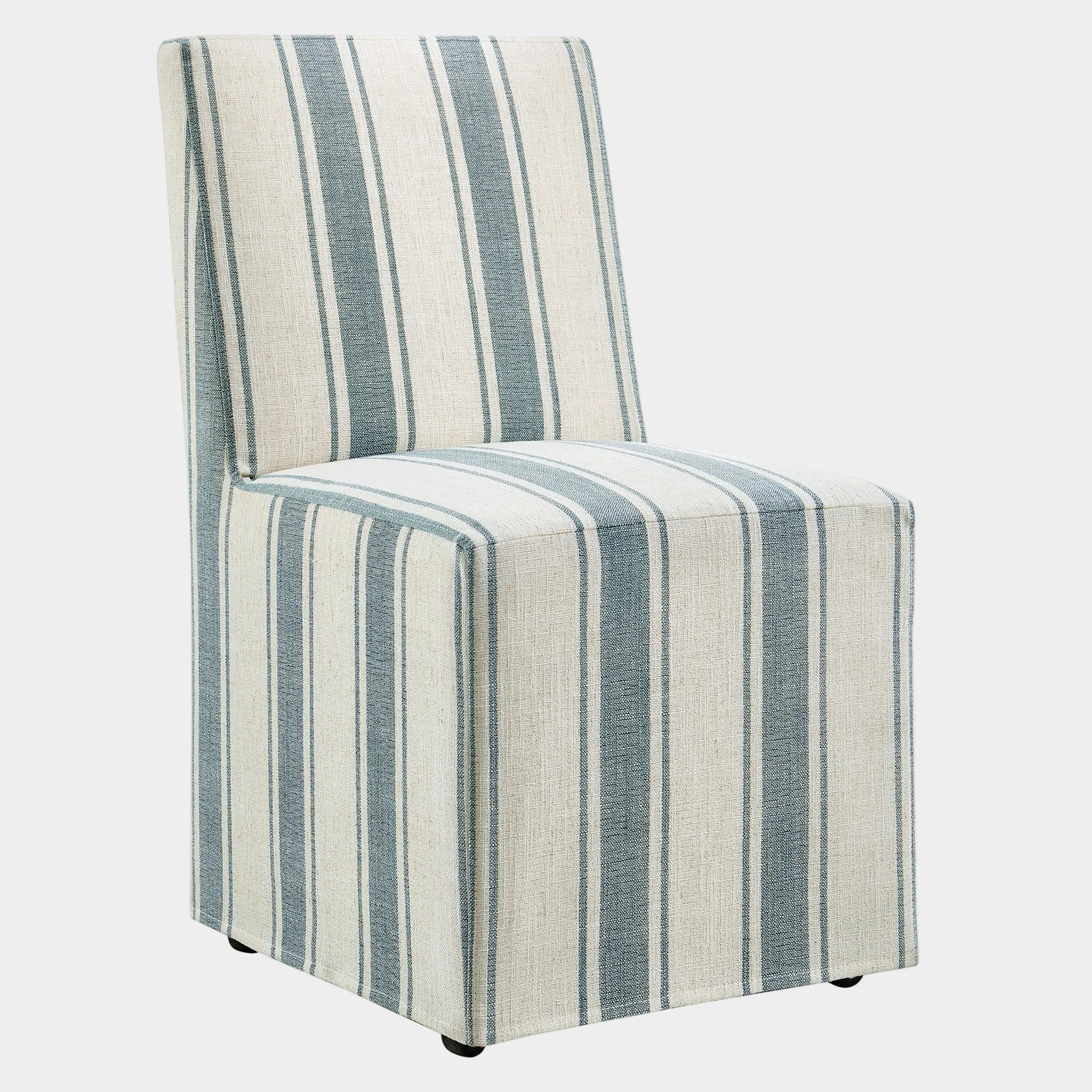 Tessera Striped Slipcovered Dining Side Chair